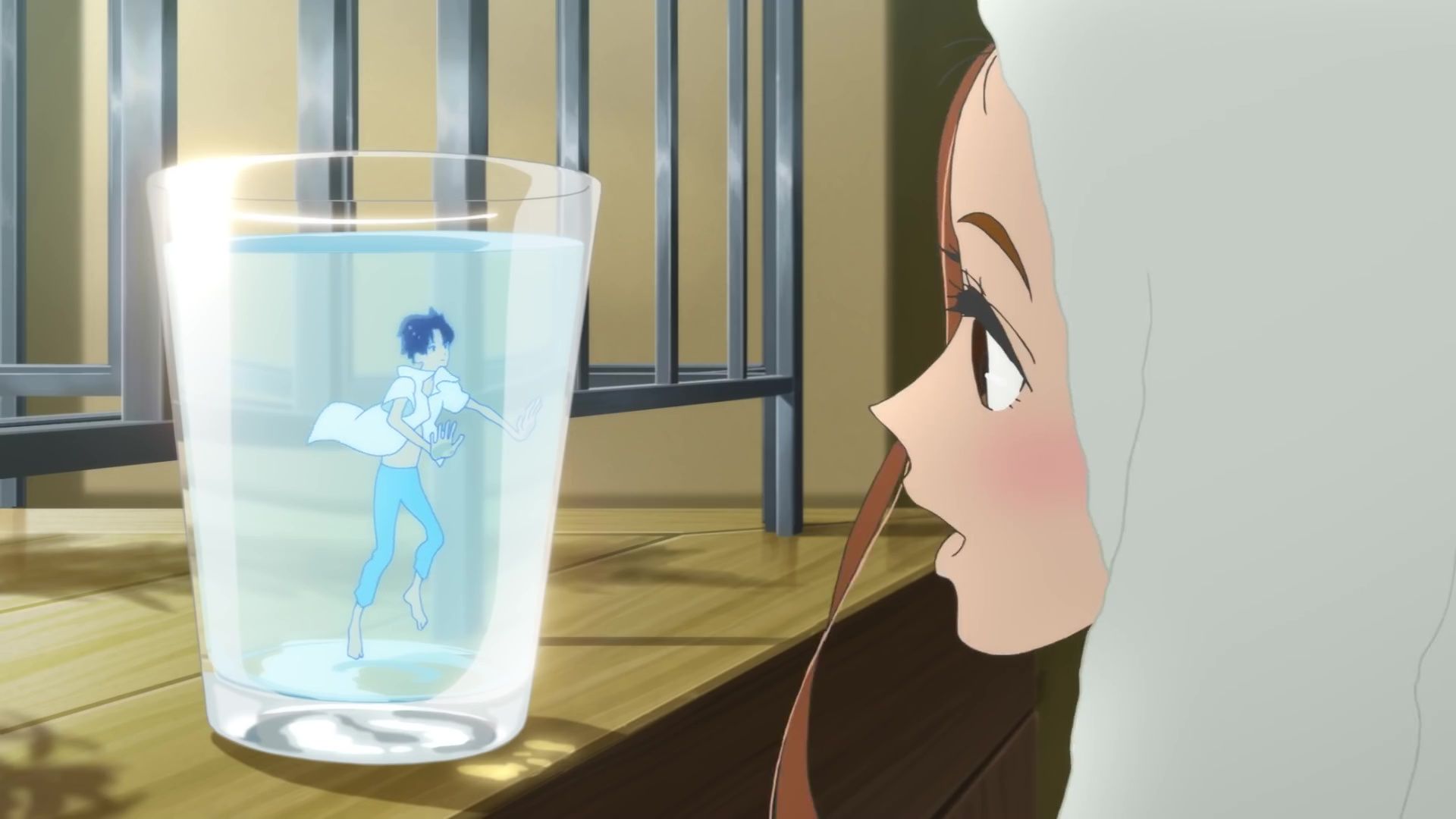 Hinako Mukaimizu, Minato Hinageshi, Ride Your Wave, Wasserglas, Anime, Full HD, Windows-Hintergrundbild