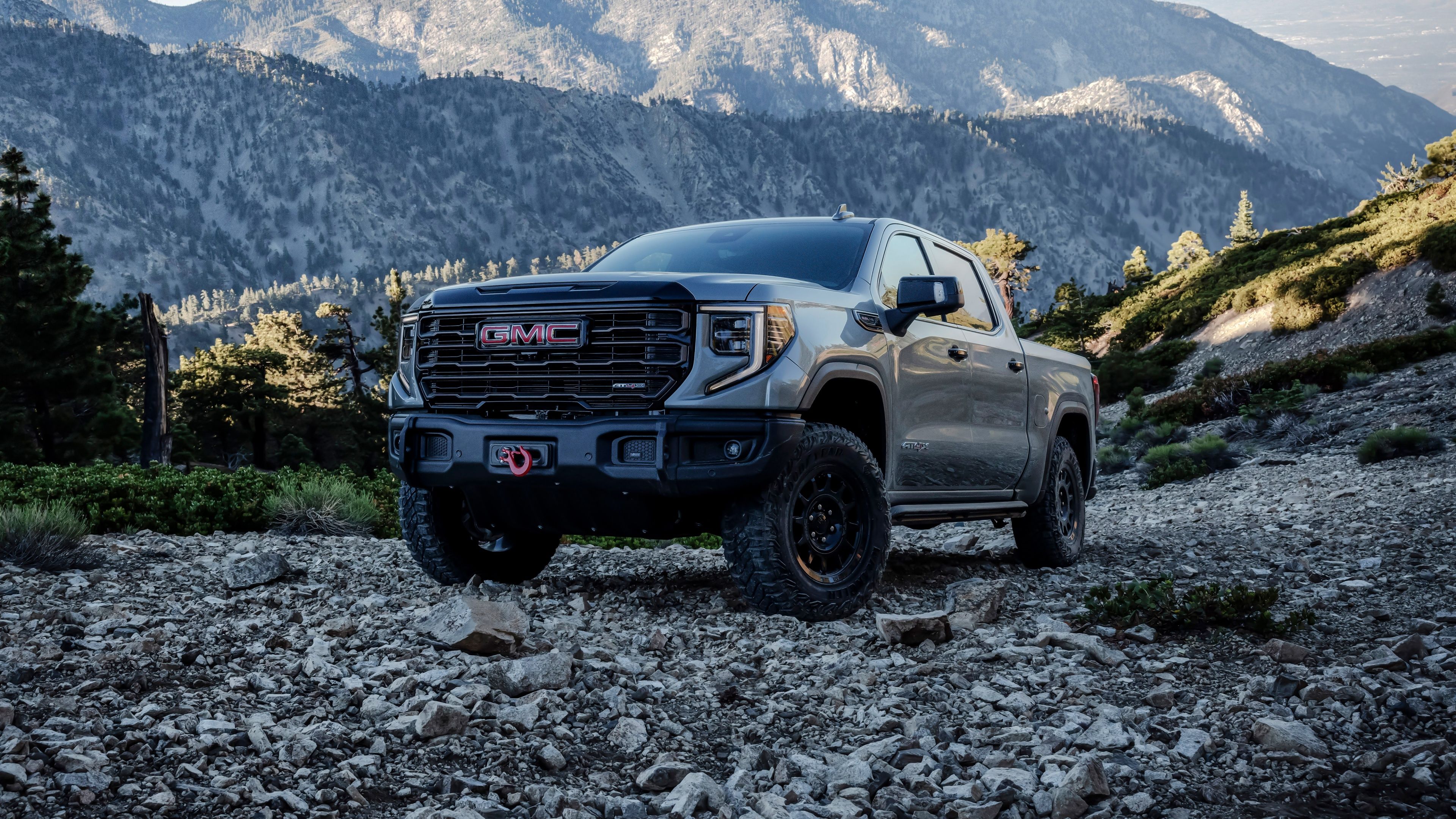 GMC Sierra AT4, GMC, Pick-up, Berge, Offroad, 16:9, 4K-Hintergrundbild für den Desktop