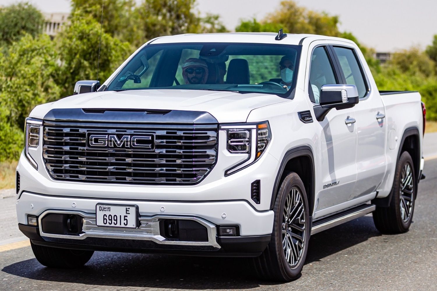 GMC Sierra Denali, GMC, Pick-up, Weiß, Straße, HD, Hintergrundbild für den PC