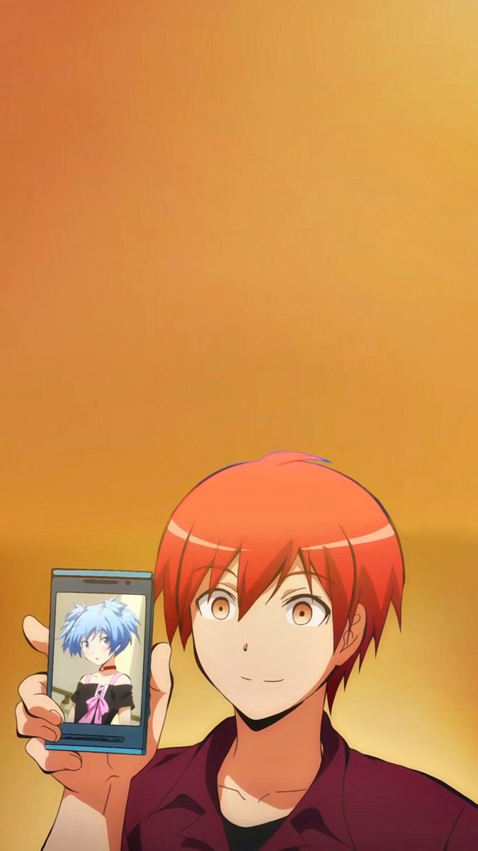 Karma Akabane, Assassination Classroom, Smartphone, Orange, Anime, Hintergrundbild fürs Handy