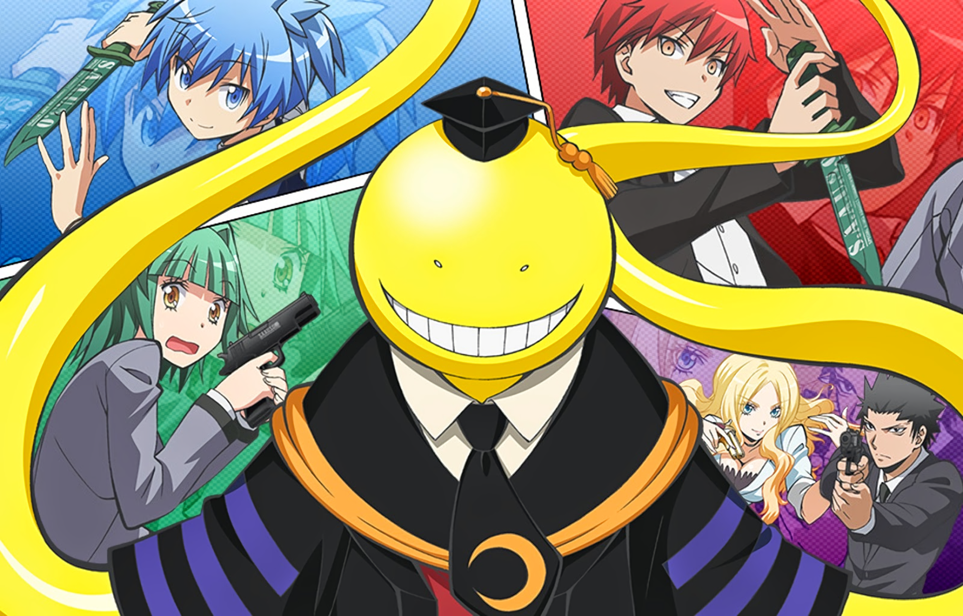 Koro-sensei, Assassination Classroom, Nagisa Shiota, Karma Akabane, Kaede Kayano, Tentakel, Full-HD-Hintergrundbild
