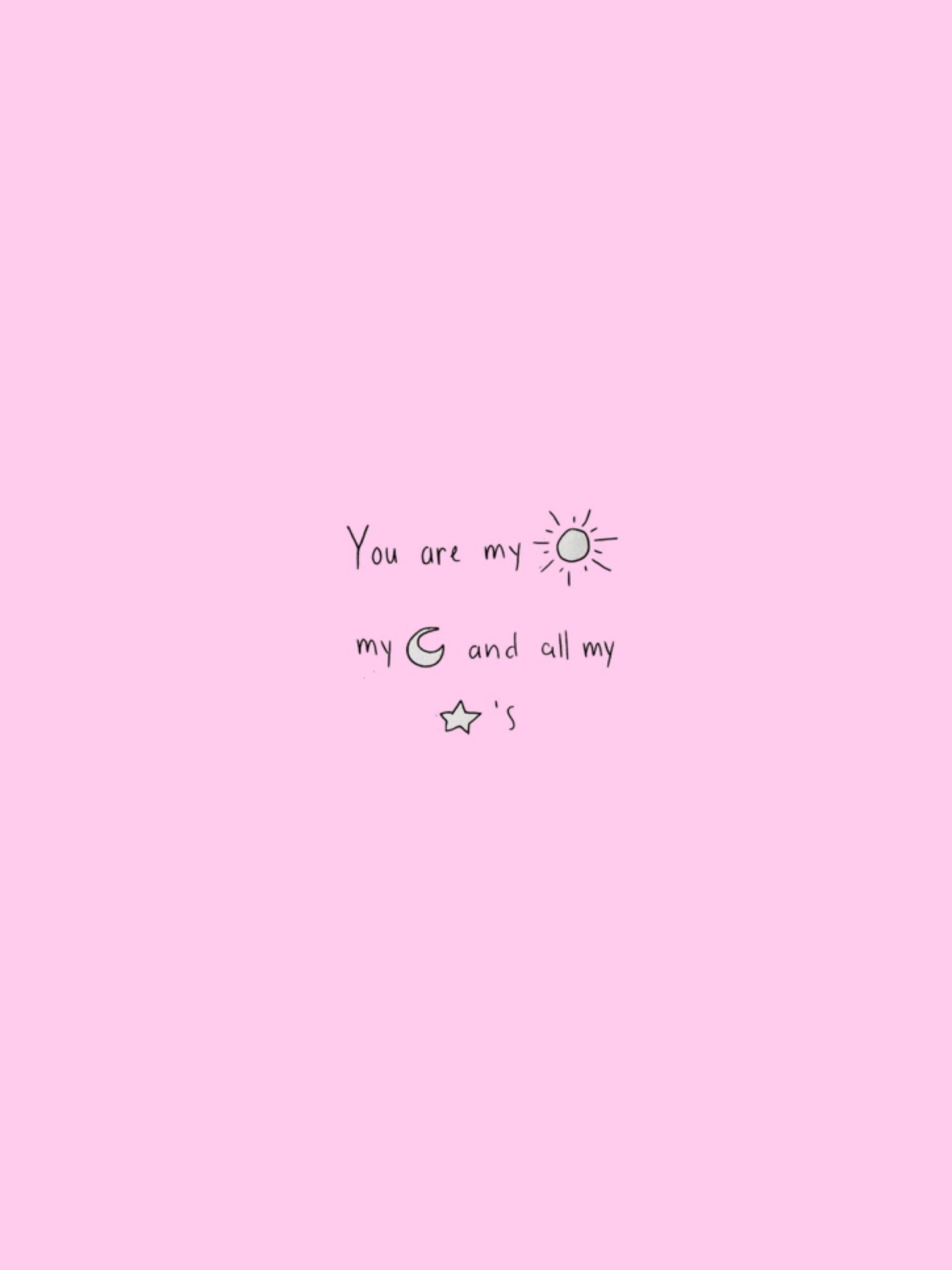 Spruch, Sonne, Rosa Hintergrund, Handschrift, Minimalistisch, QHD+ Wallpaper