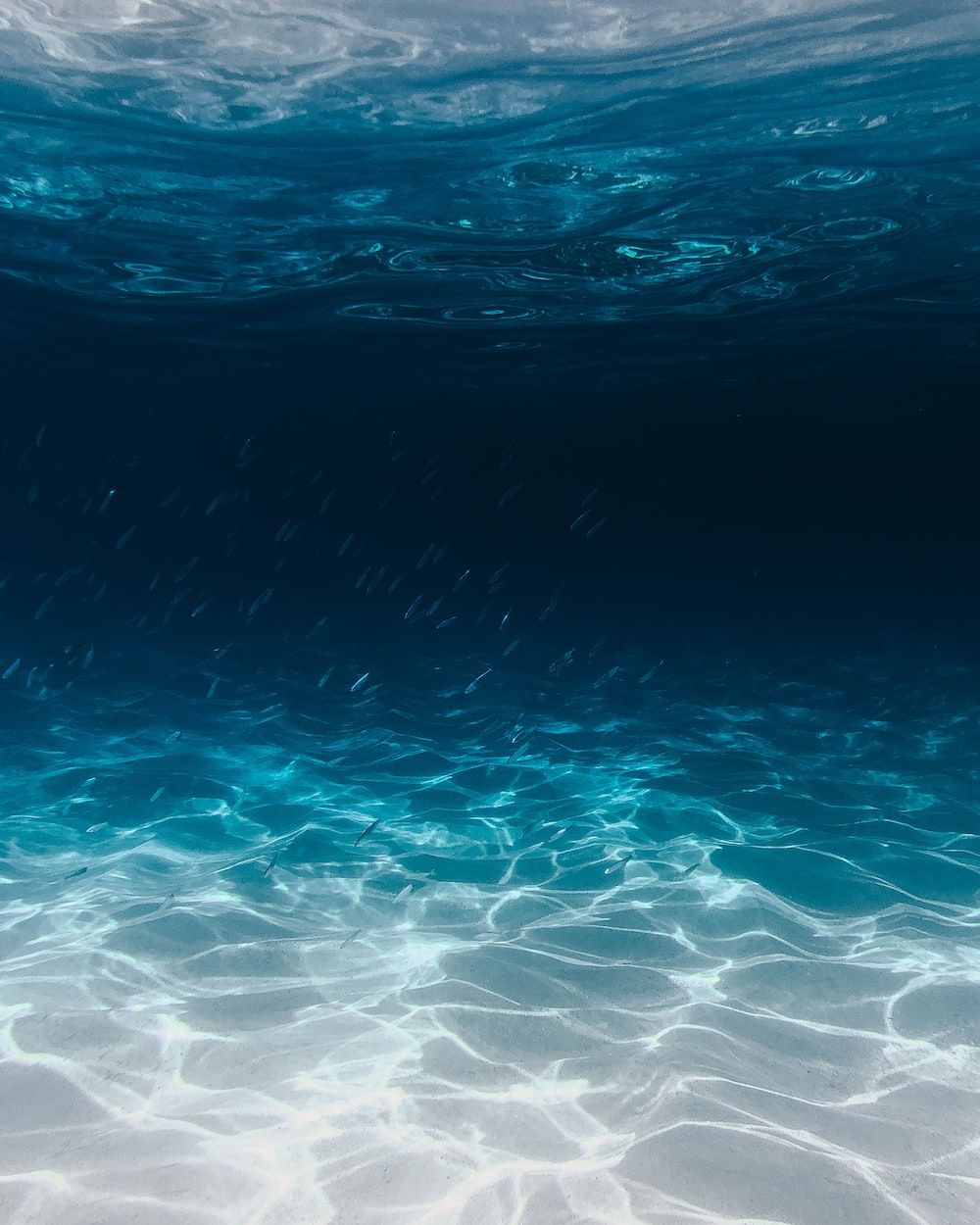 Unterwasser, Sandboden, Ozean, Türkis, Lichtspiel, HD, Hintergrundbild fürs Tablet
