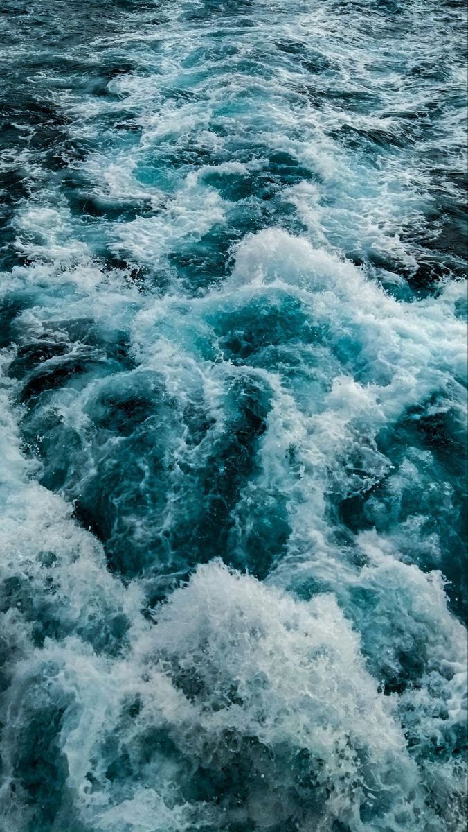 Raue See, Wellen, Schaum, Petrol, Hochformat, Hintergrundbild fürs Smartphone