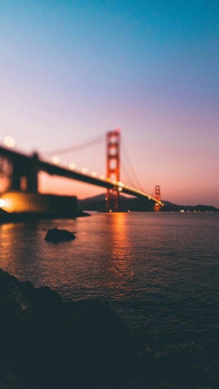 Golden Gate Bridge, San Francisco, Sonnenuntergang, Bucht, Android-Hintergrundbild