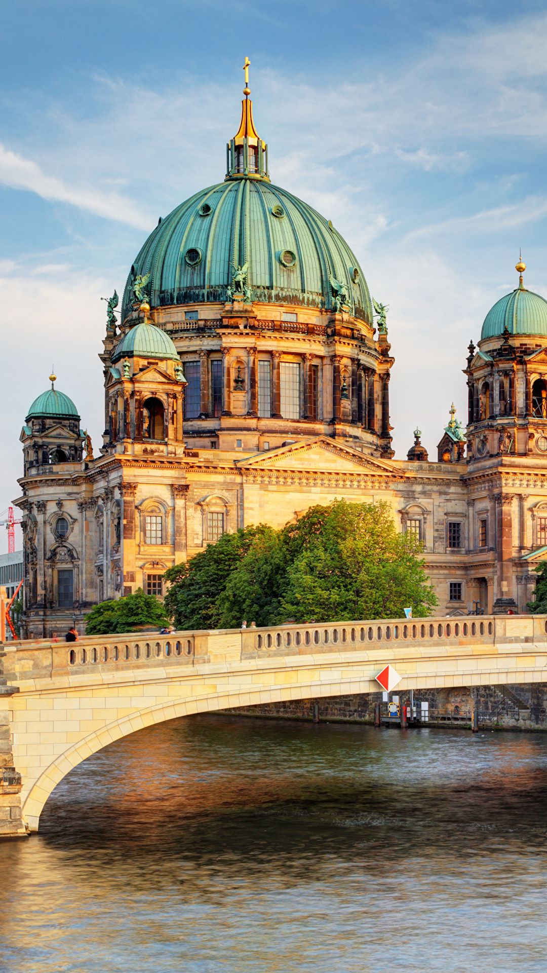 Berliner Dom, Berlin, Brücke, Spree, Kuppel, Full HD, Hintergrundbild fürs Handy
