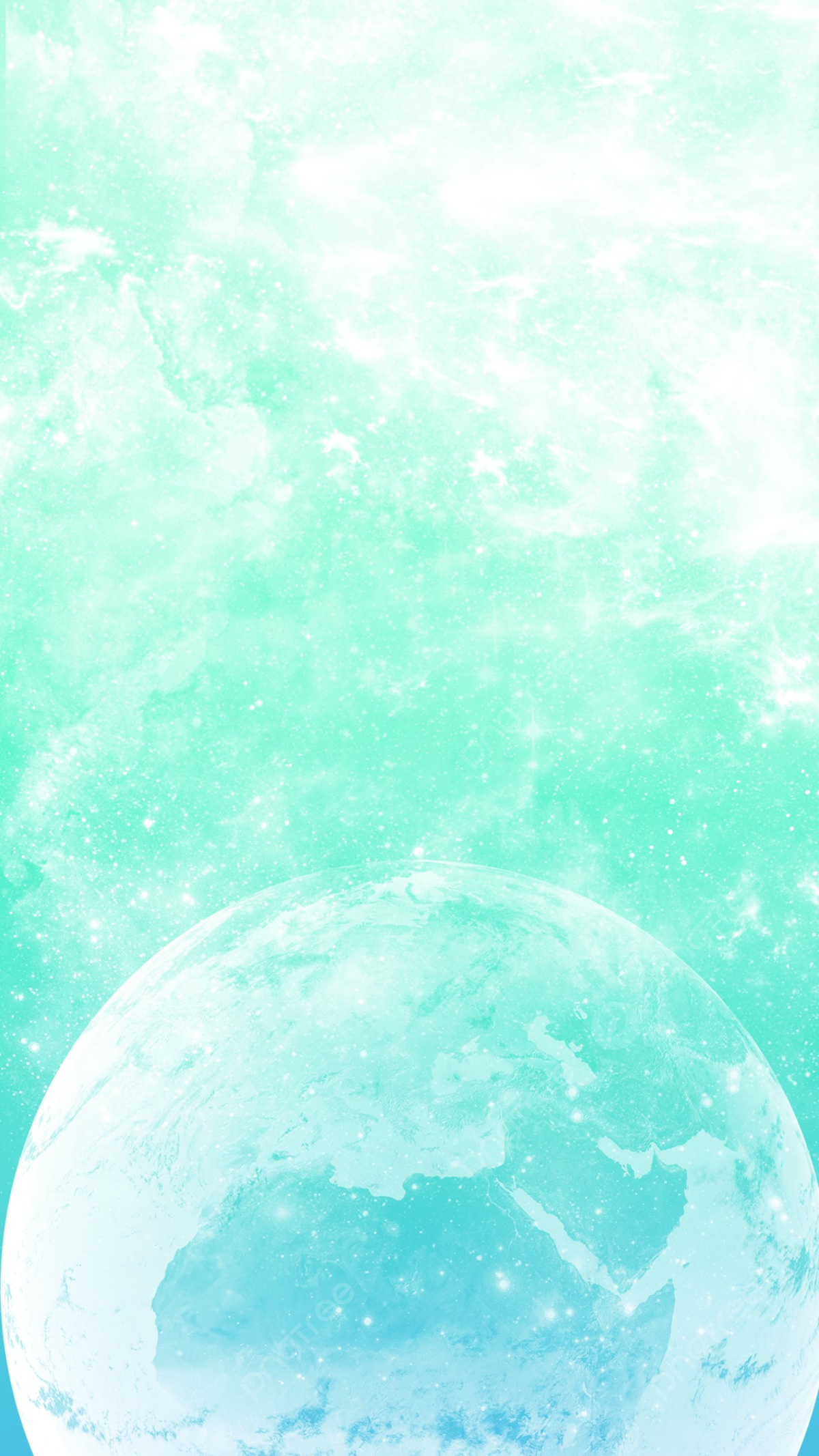 Mintgrün, Wasserblase, Pastellfarben, Abstrakt, Licht, Full HD, Sperrbildschirm fürs iPhone