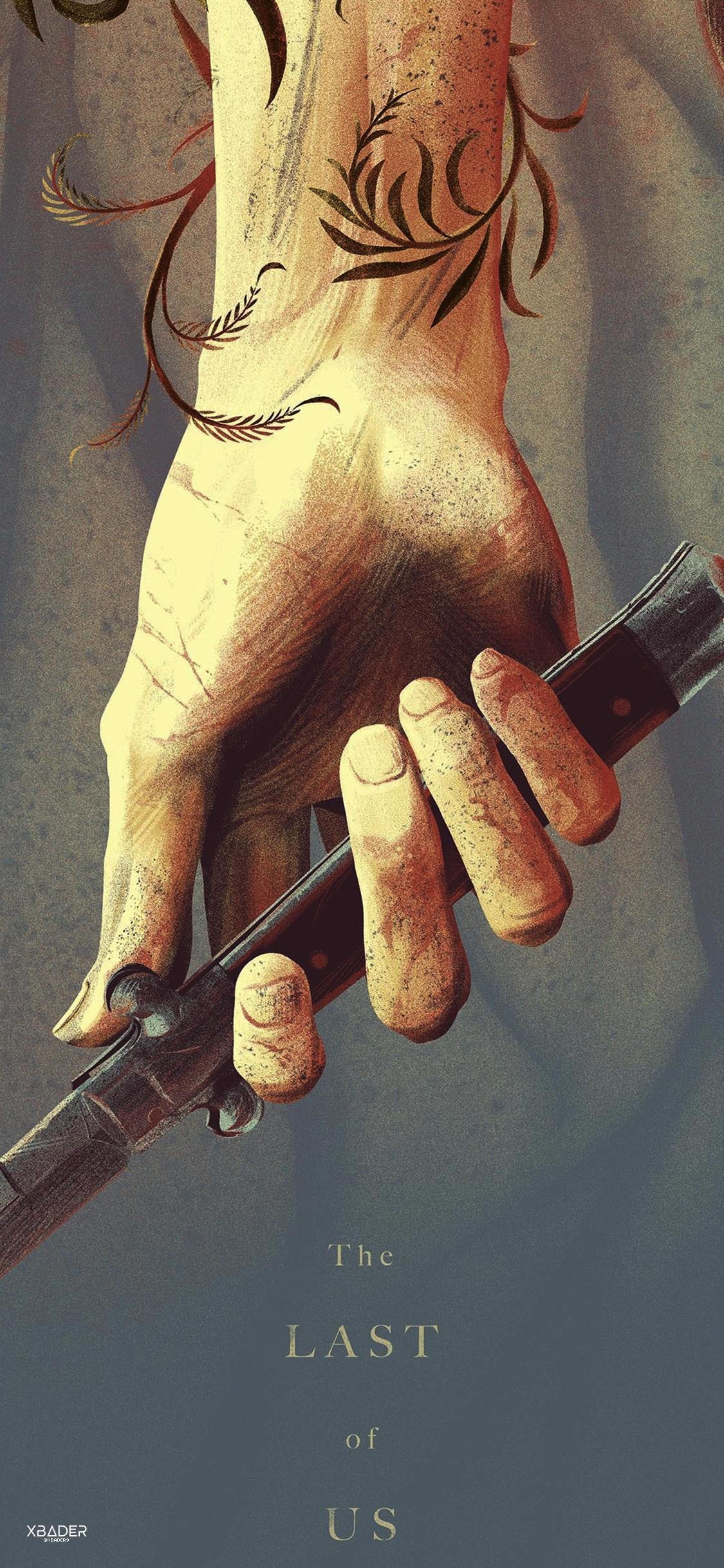 The Last of Us Part II, Farn-Tattoo, Gitarre, Hand, Minimalismus, Full HD, Handy-Hintergrund