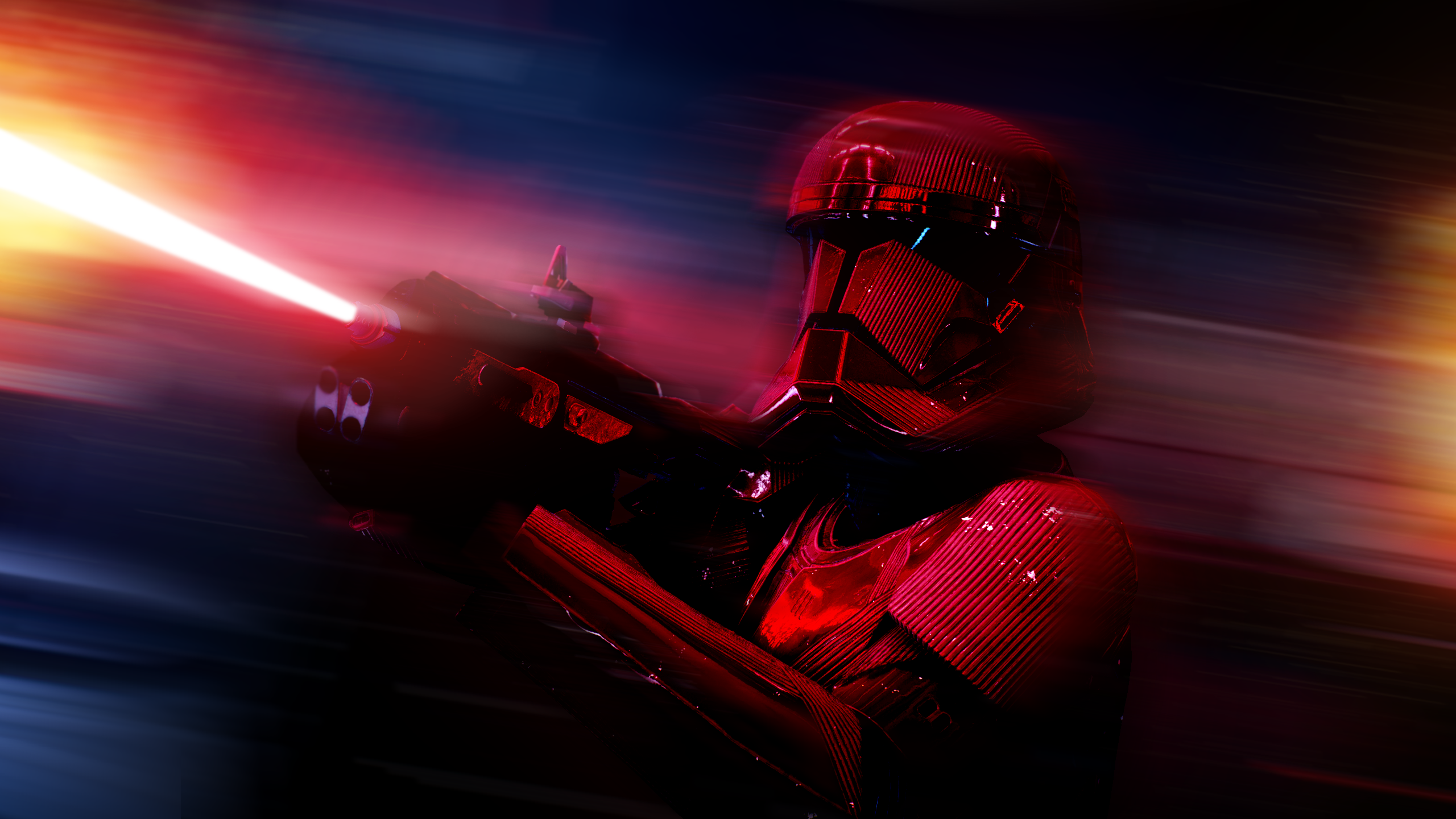 Sith-Trooper, Star Wars, Roter Panzer, Bewegungsunschärfe, Blaster, 2K, Desktop-Hintergrund