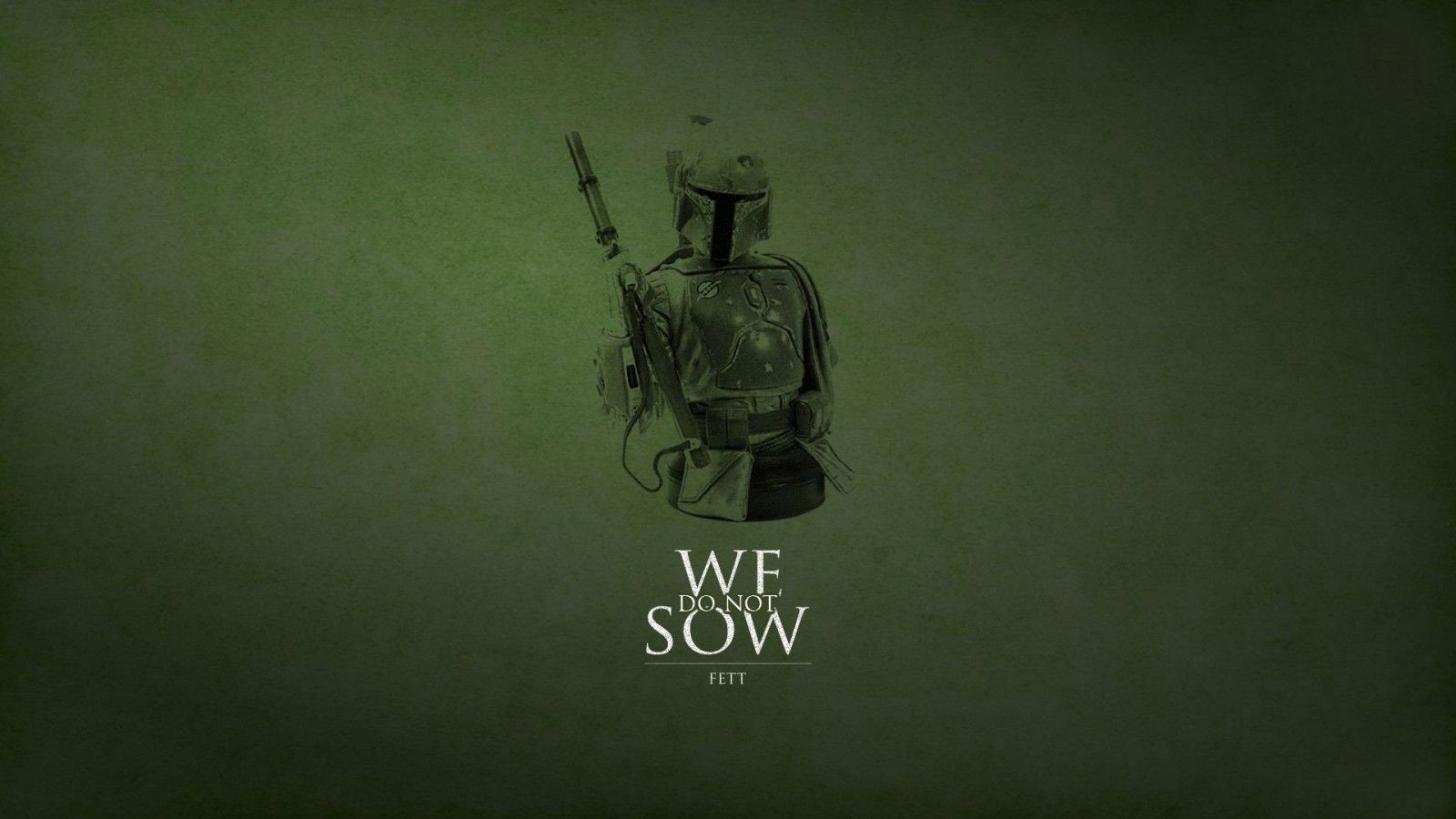 Boba Fett, Star Wars, We Do Not Sow, Game of Thrones, Crossover, Grüner Hintergrund, HD Wallpaper