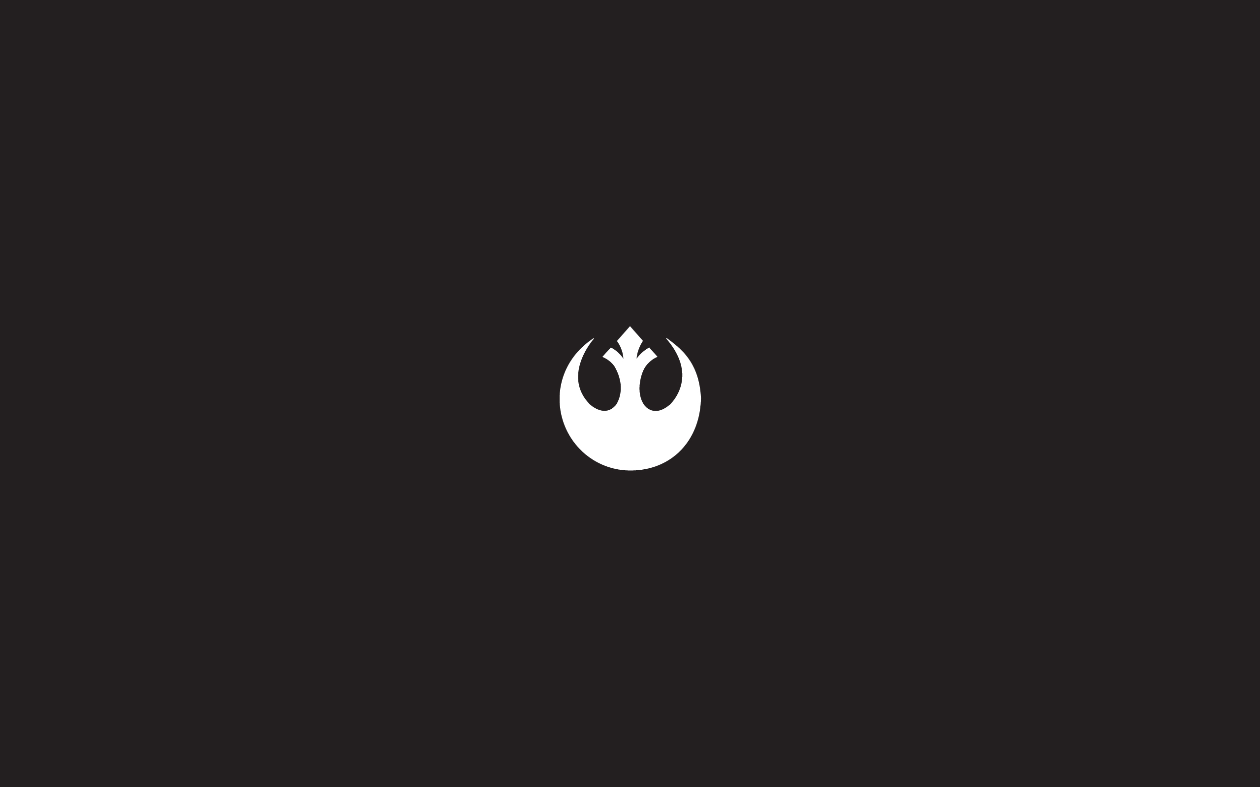 Rebellen-Allianz, Logo, Star Wars, Schwarzer Hintergrund, Minimalistisch, 2K Wallpaper