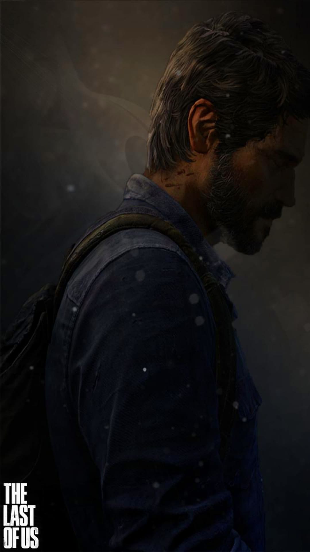 Joel, The Last of Us, Porträt, Dunkel, Logo, Full HD, Hintergrundbild fürs Handy
