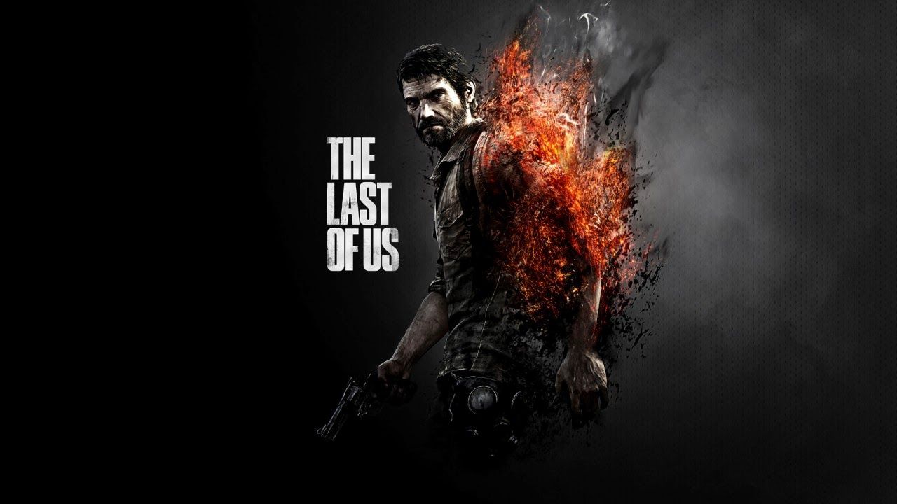 Joel, The Last of Us, Logo, Glut, Schwarzer Hintergrund, HD Wallpaper