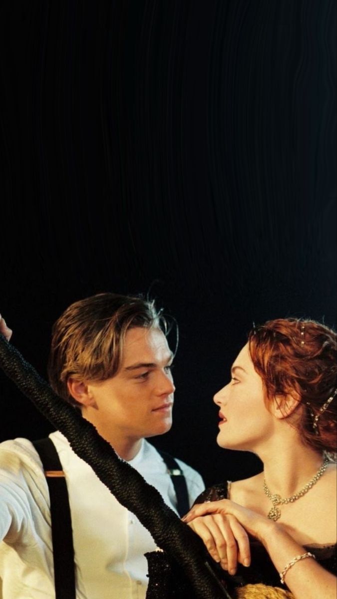 Jack Dawson, Rose DeWitt Bukater, Leonardo DiCaprio, Kate Winslet, Liebespaar, Schwarzer Hintergrund, Sperrbildschirm