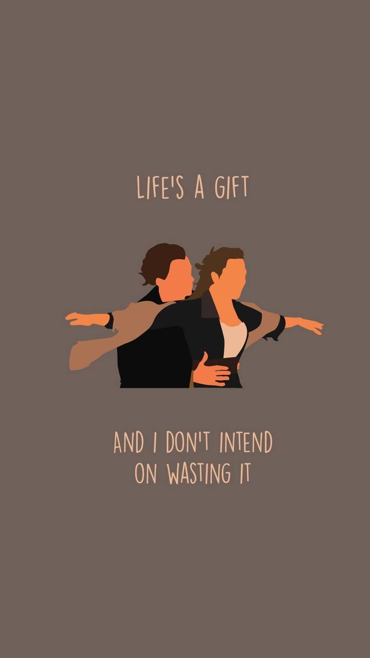 Jack Dawson, Rose DeWitt Bukater, Titanic, Filmzitat, Illustration, Minimalistisch, Handy-Hintergrund
