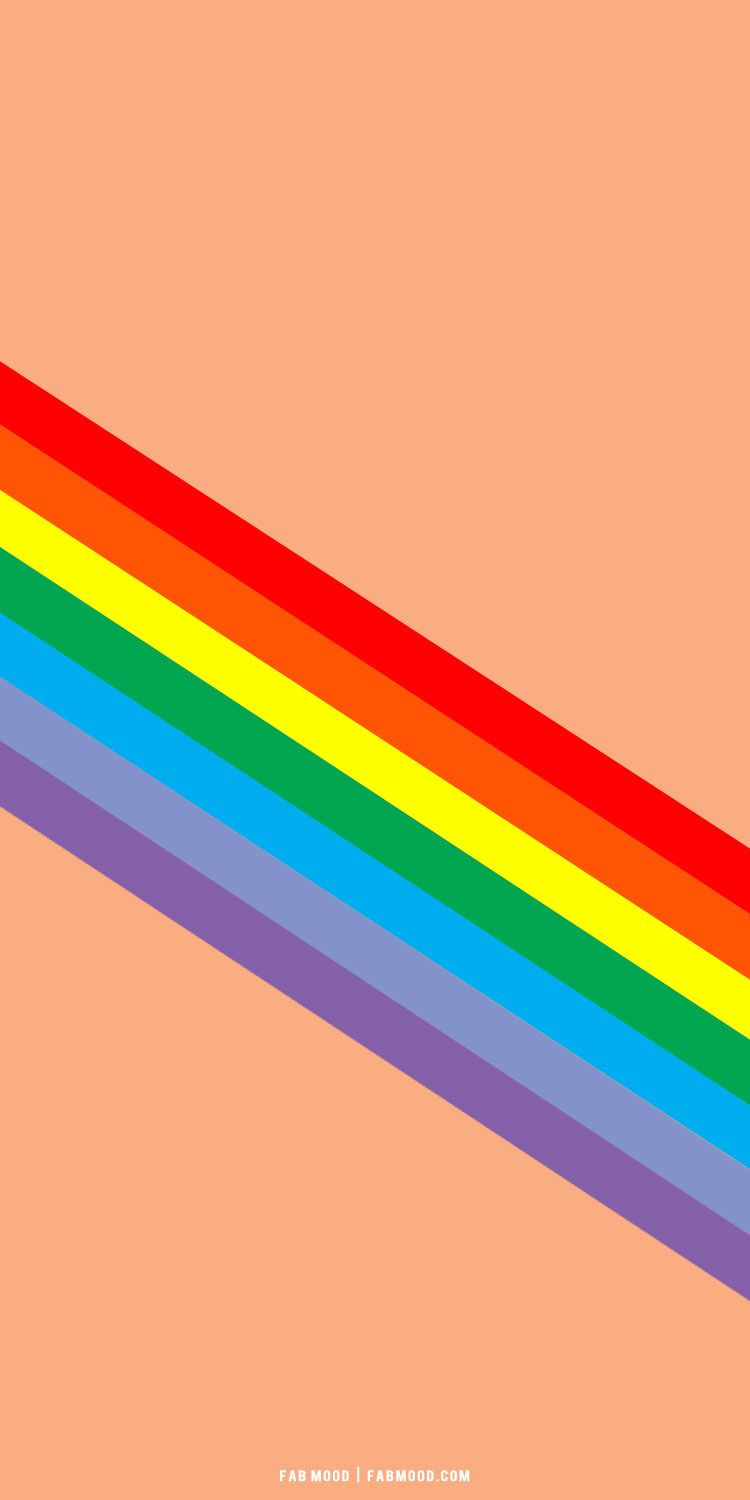 Regenbogenstreifen, Diagonal, Retro, Pfirsichfarben, HD, Handy-Hintergrund im Hochformat