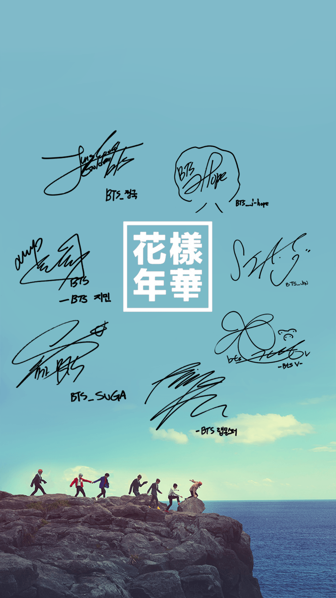 BTS, The Most Beautiful Moment in Life, Autogramme, Klippe, Hintergrundbild fürs Handy