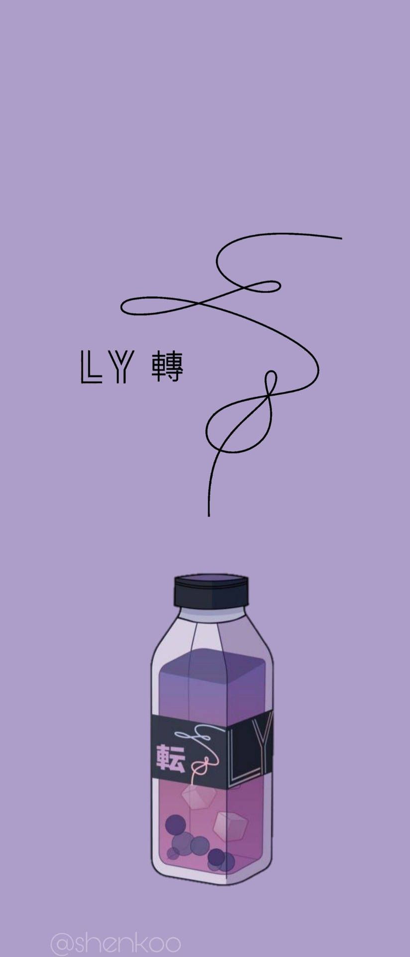 BTS, Love Yourself, Flasche, Lila, HD, Hintergrundbild fürs Handy