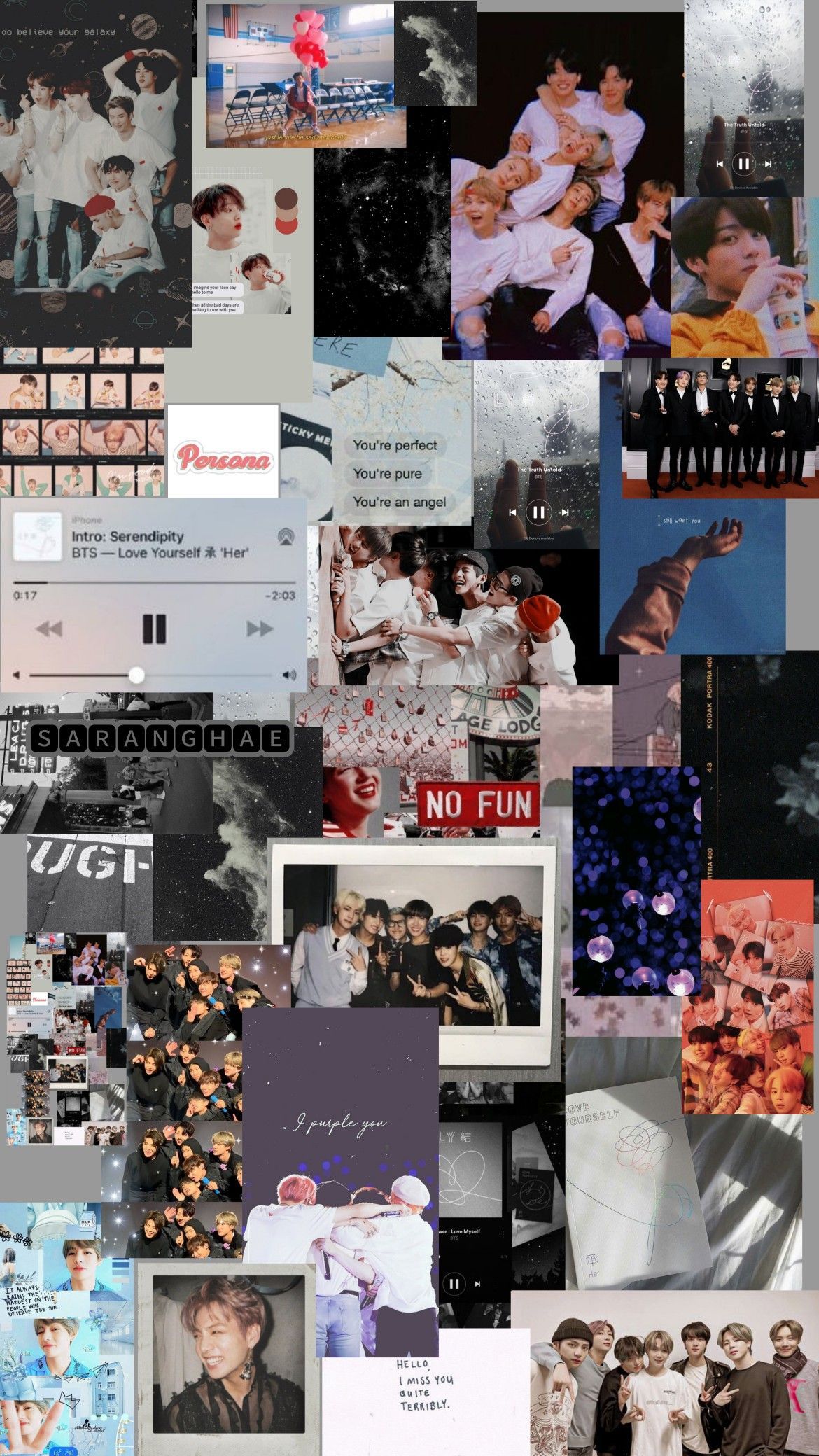 BTS, Collage, Moodboard, Hochformat, Full HD, Sperrbildschirm fürs iPhone