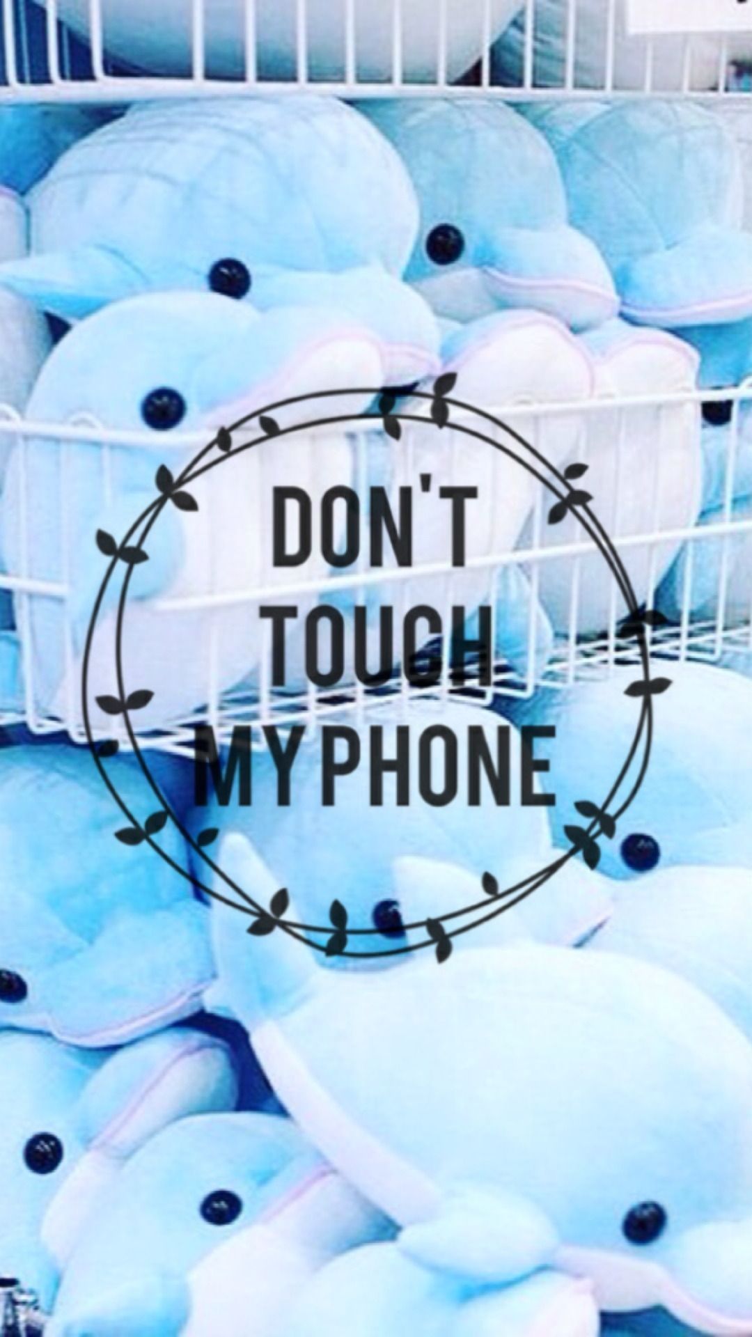 Don't Touch My Phone, Plüschtiere, Hellblau, Spruch, Kuscheltiere, Android-Hintergrundbild