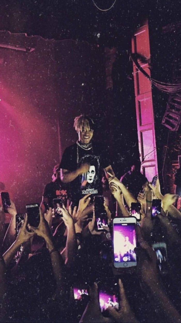 XXXTentacion, Konzert, Publikum, Bühne, Pinkes Licht, Hintergrundbild für iPhone und Android