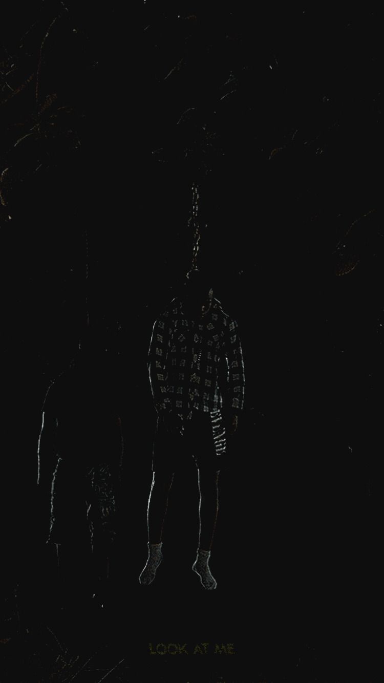 XXXTentacion, Silhouette, Dunkel, Schwarz, Minimalistisch, Android-Hintergrundbild