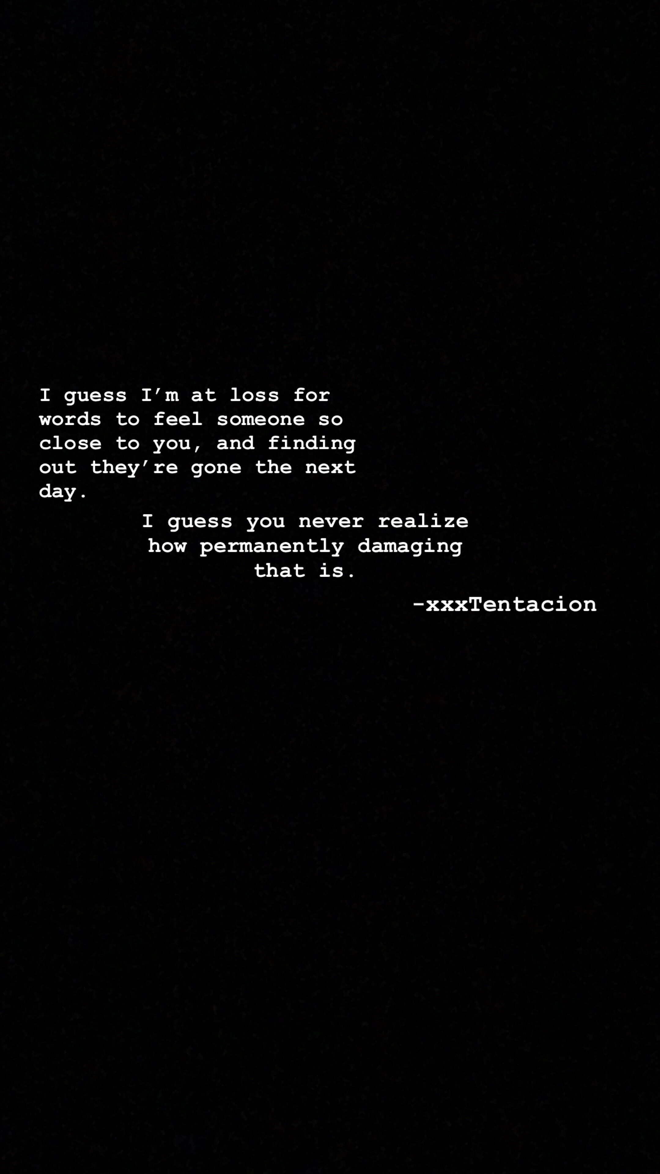 XXXTentacion, Zitat, Schwarzer Hintergrund, Text, Minimalistisch, Sperrbildschirm fürs iPhone