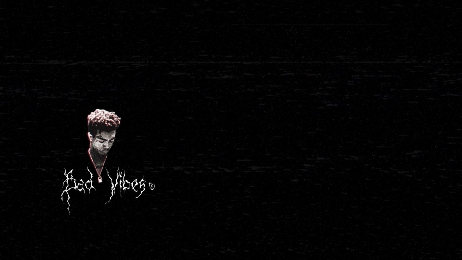 XXXTentacion, Bad Vibes, Schwarzer Hintergrund, Porträt, Minimalistisch, Full HD Wallpaper
