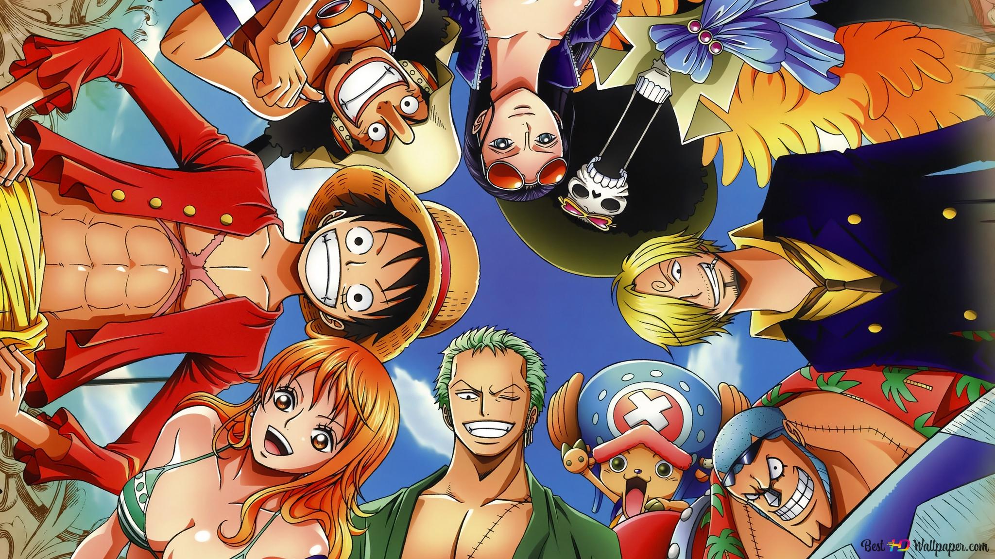 One Piece, Strohhutbande, Monkey D. Ruffy, Lorenor Zorro, Nami, Tony Tony Chopper, Full-HD-Hintergrundbild