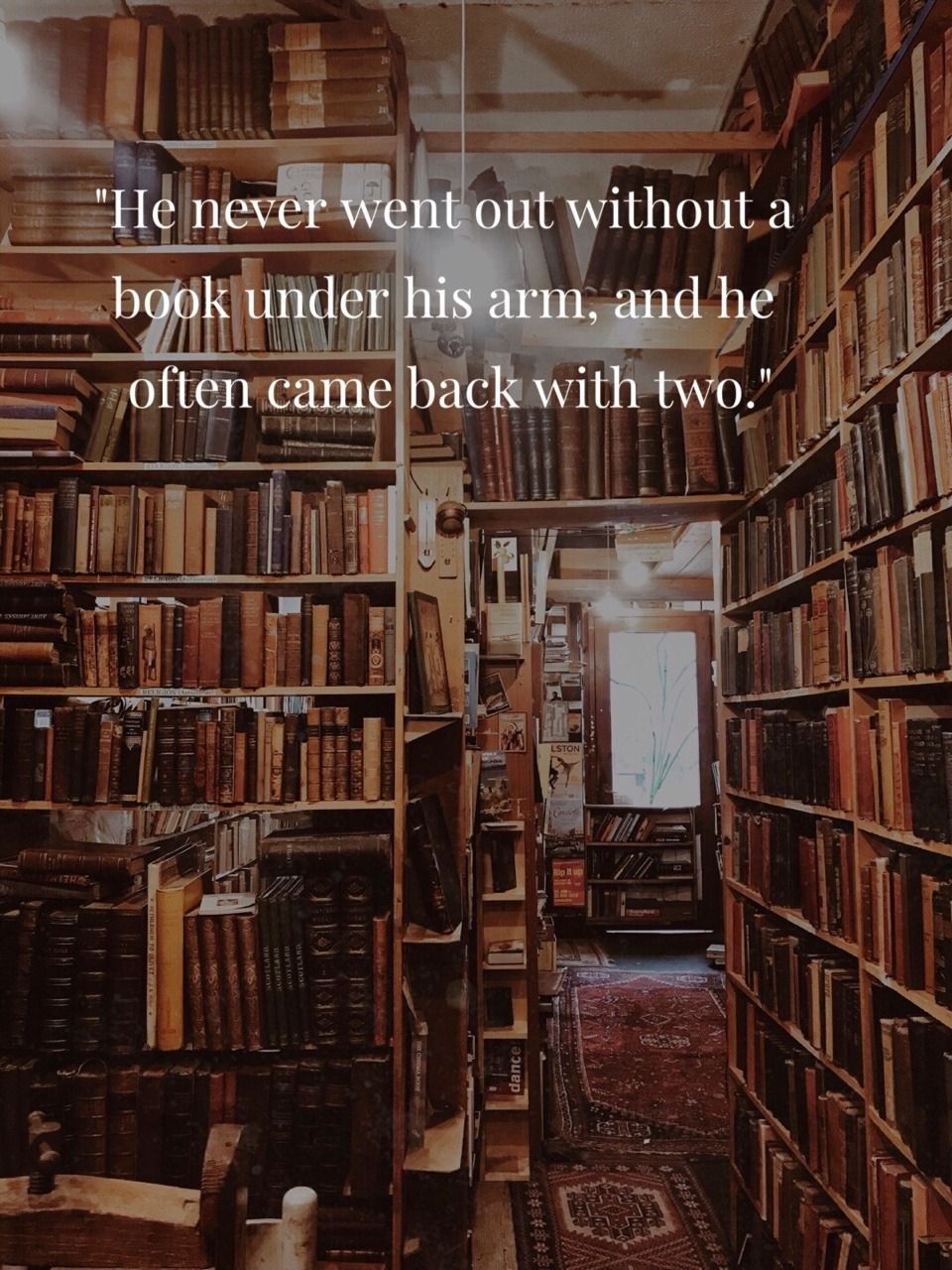 Zitat, Bücherregale, Gang, Vintage, HD, Hintergrundbild fürs Tablet