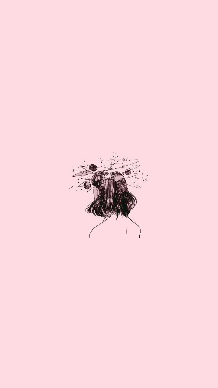 Schleife, Minimalistisch, Rosa Hintergrund, HD, Sperrbildschirm fürs iPhone