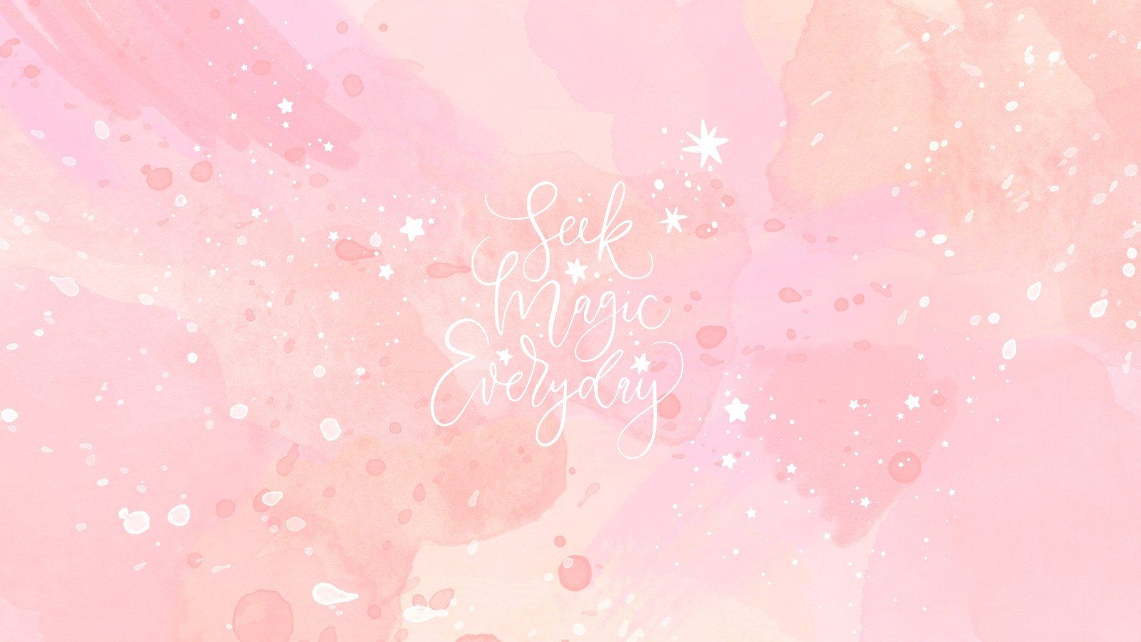 Aquarell, Schriftzug, Rosa Töne, Sterne, Abstrakt, 16:9, HD-Hintergrundbild für den Desktop