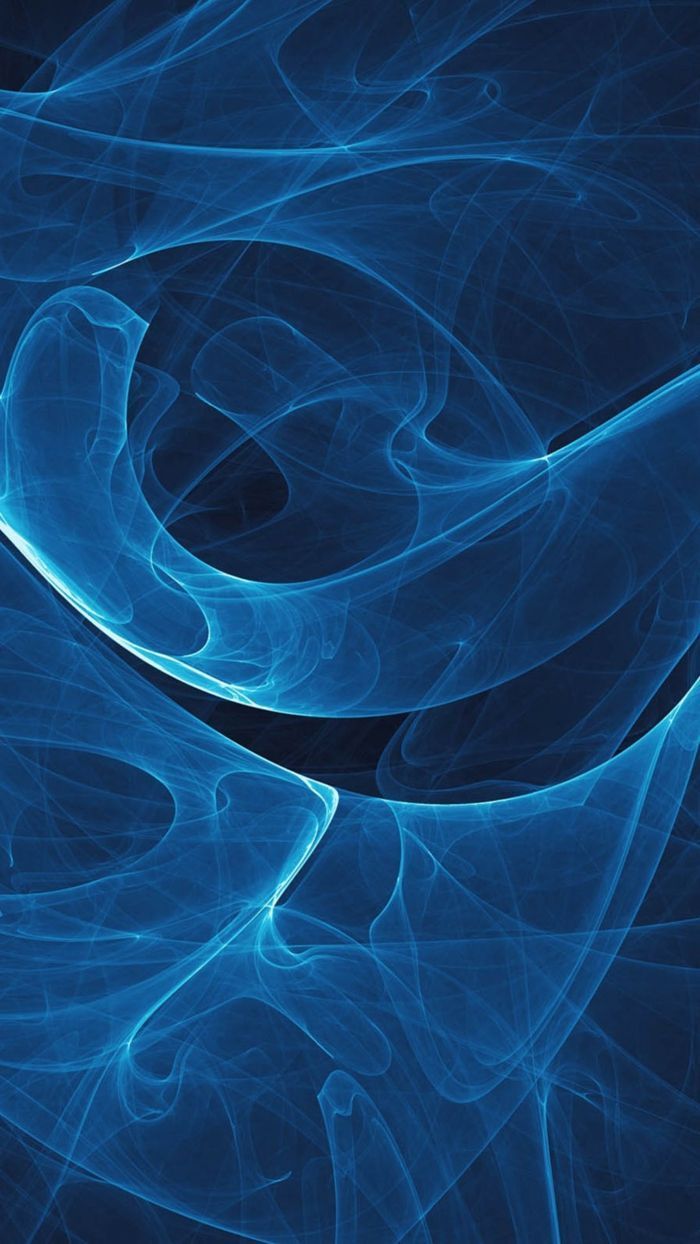Rauch, Abstrakt, Fraktal, Dunkelblau, Hochformat, Hintergrundbild für iPhone und Android