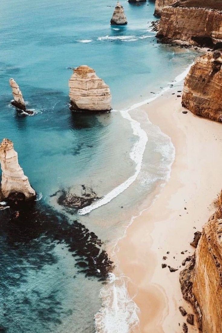 Zwölf Apostel, Great Ocean Road, Australien, Strand, Luftaufnahme, HD, iPad-Hintergrundbild