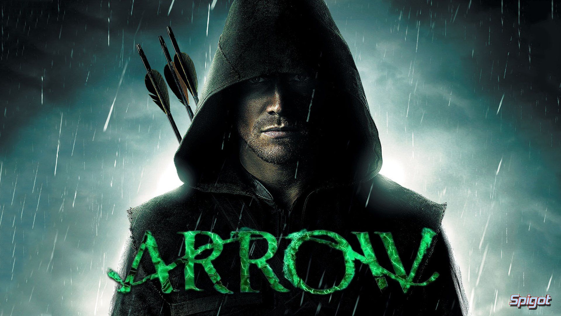 Oliver Queen, Stephen Amell, Arrow, Kapuze, Regen, Pfeile, Full HD, PC-Hintergrundbild