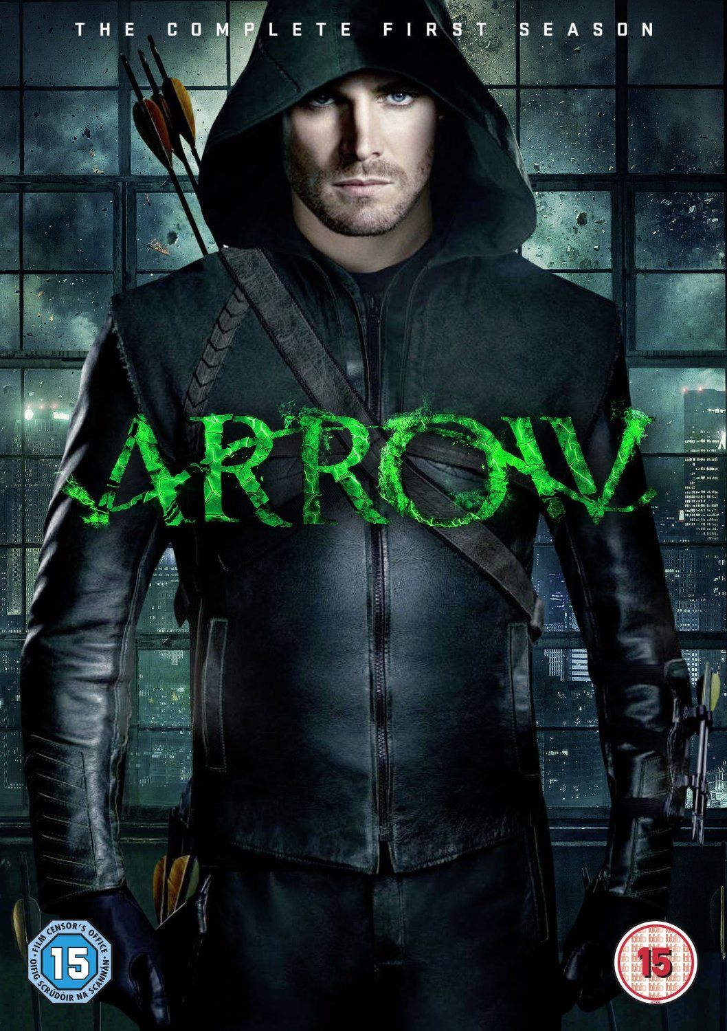 Arrow, Oliver Queen, Stephen Amell, DVD-Cover, Kapuze, HD, Hintergrundbild fürs Tablet