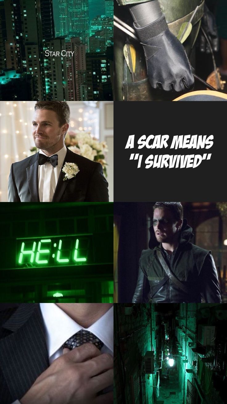 Oliver Queen, Arrow, Collage, Zitat, Neonschrift, HD, Hintergrundbild fürs Handy