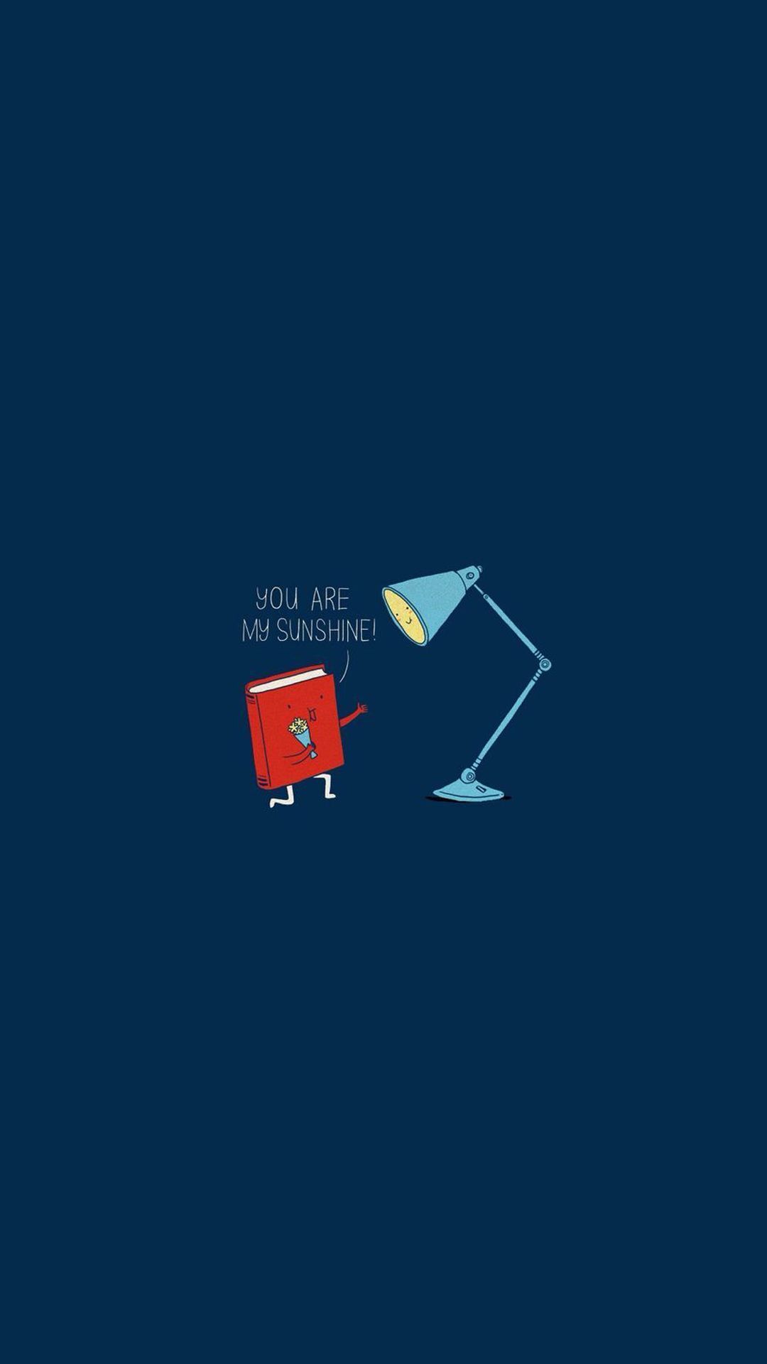 Illustration, Lampe, Figur, Dunkelblauer Hintergrund, Minimalistisch, Sperrbildschirm fürs iPhone
