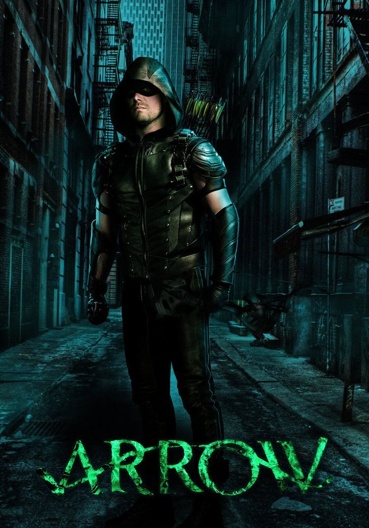 Arrow, Green Arrow, Gasse, Logo, Nacht, HD, iPad-Hintergrundbild