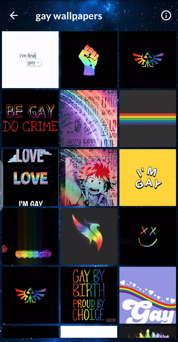 Wallpaper-App, Regenbogen, Pride, Screenshot, Raster, Hintergrundbild für iPhone und Android
