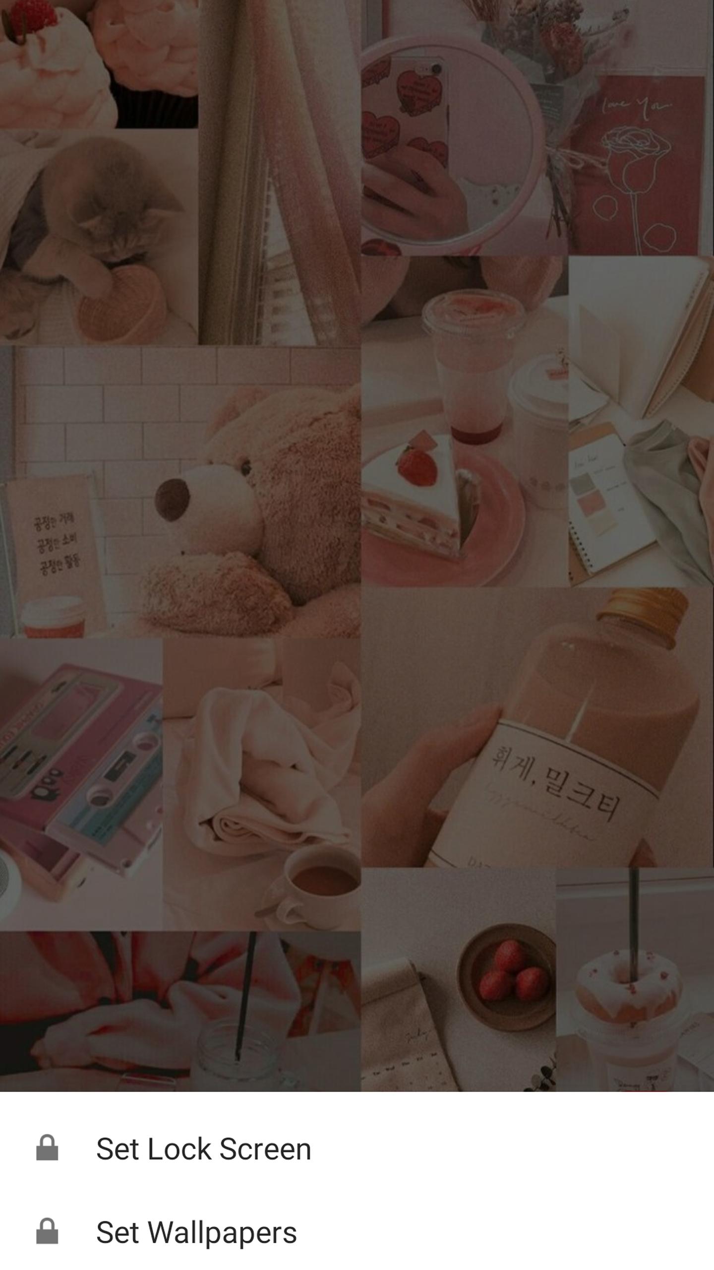 Screenshot, Collage, Rosa, Sperrbildschirm, Aesthetic, Hochformat, Hintergrundbild fürs Smartphone