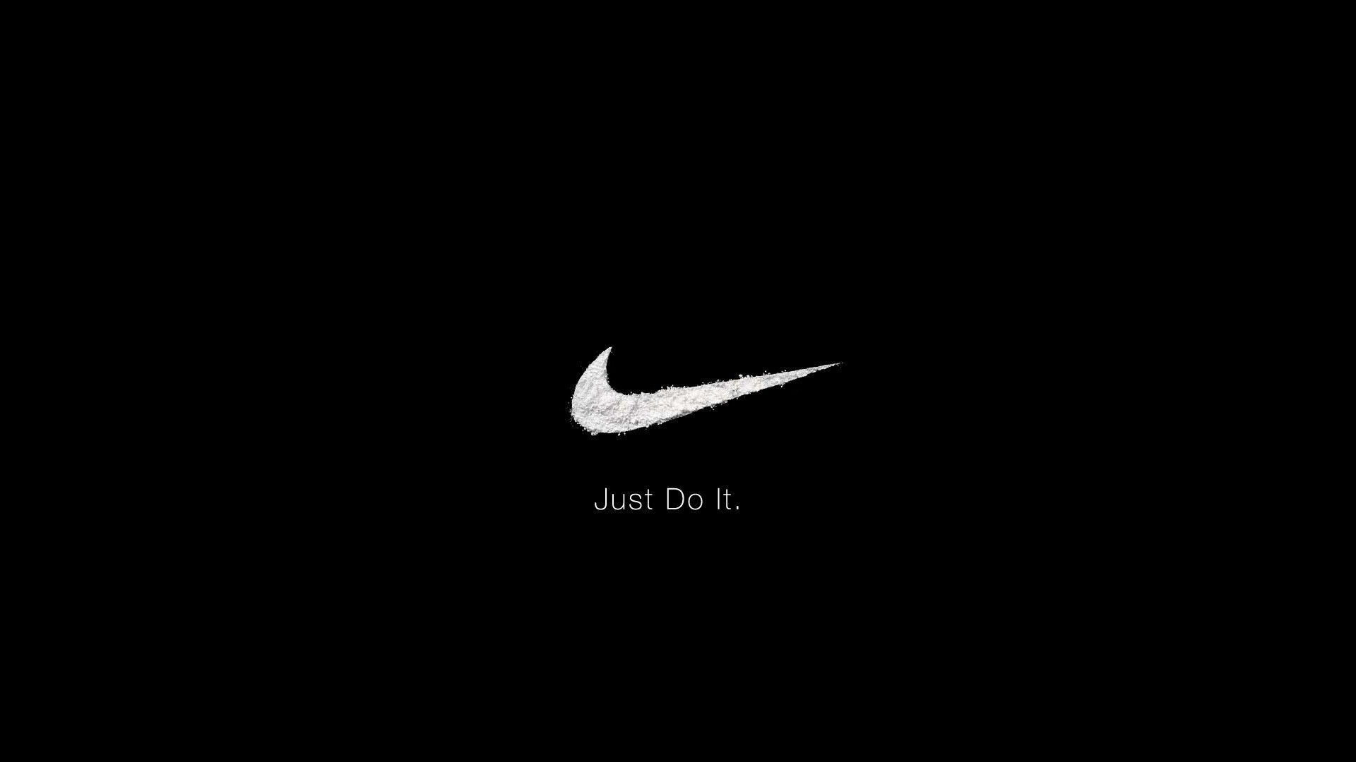 Nike, Swoosh, Just Do It, Schwarz, Minimalistisch, 1920x1080, Full-HD-Hintergrundbild für PC