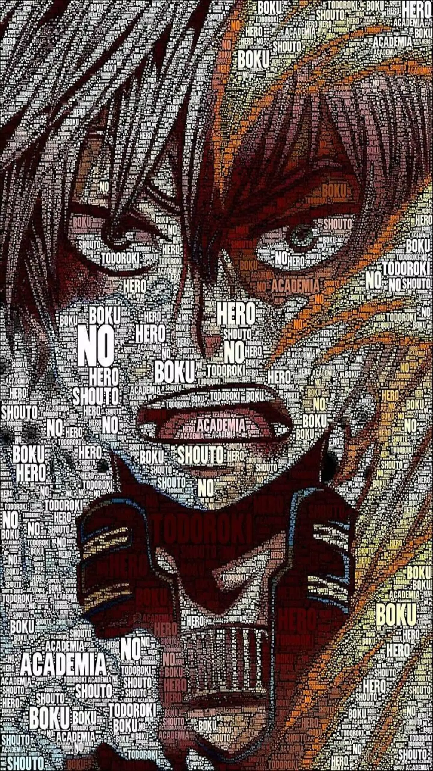 Anime-Junge, Typografie-Porträt, Wütend, Manga, Sepia, Hintergrundbild für iPhone und Android