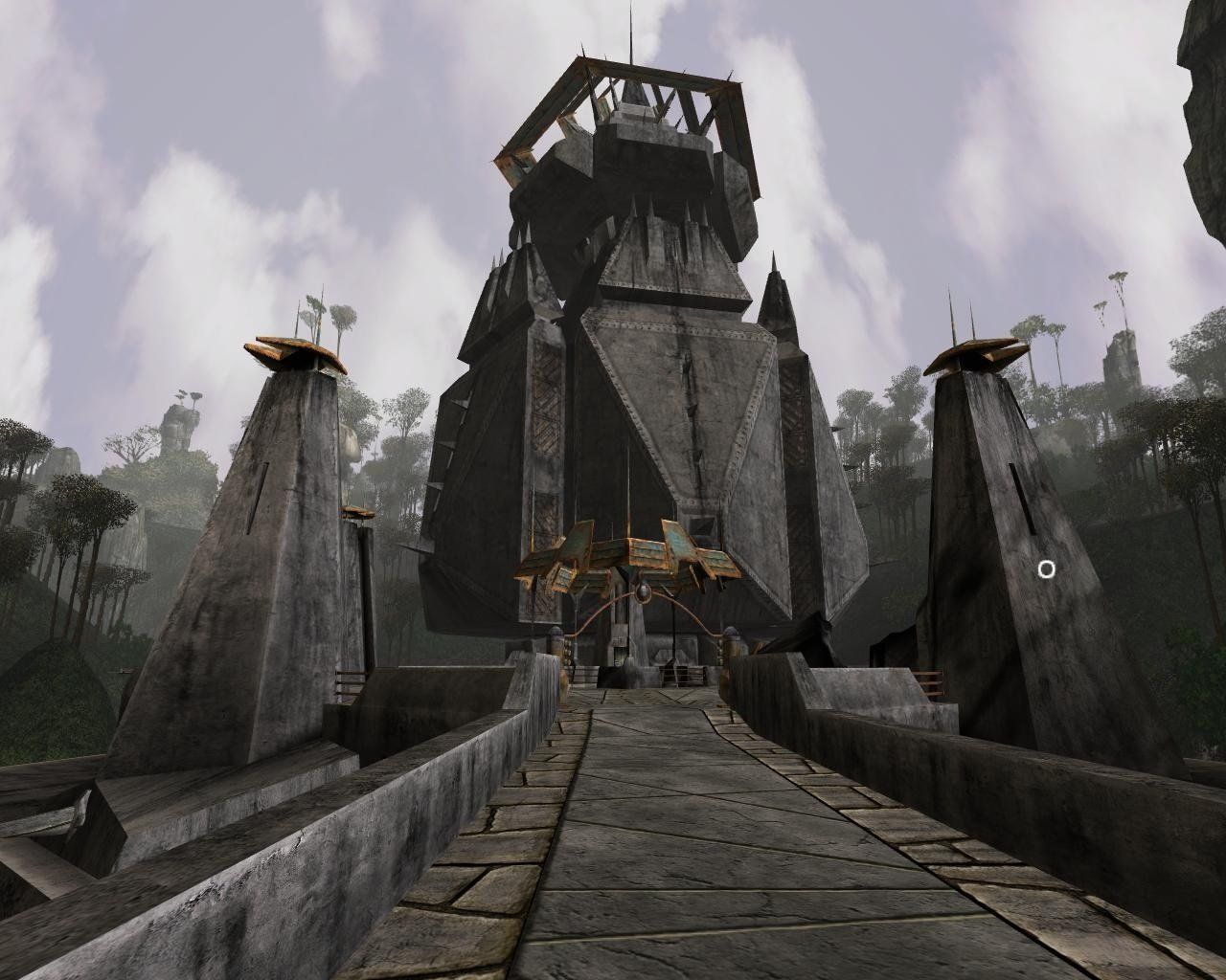 Myst, Turm, Brücke, Steinbau, Bewölkt, HD, Hintergrundbild für den PC