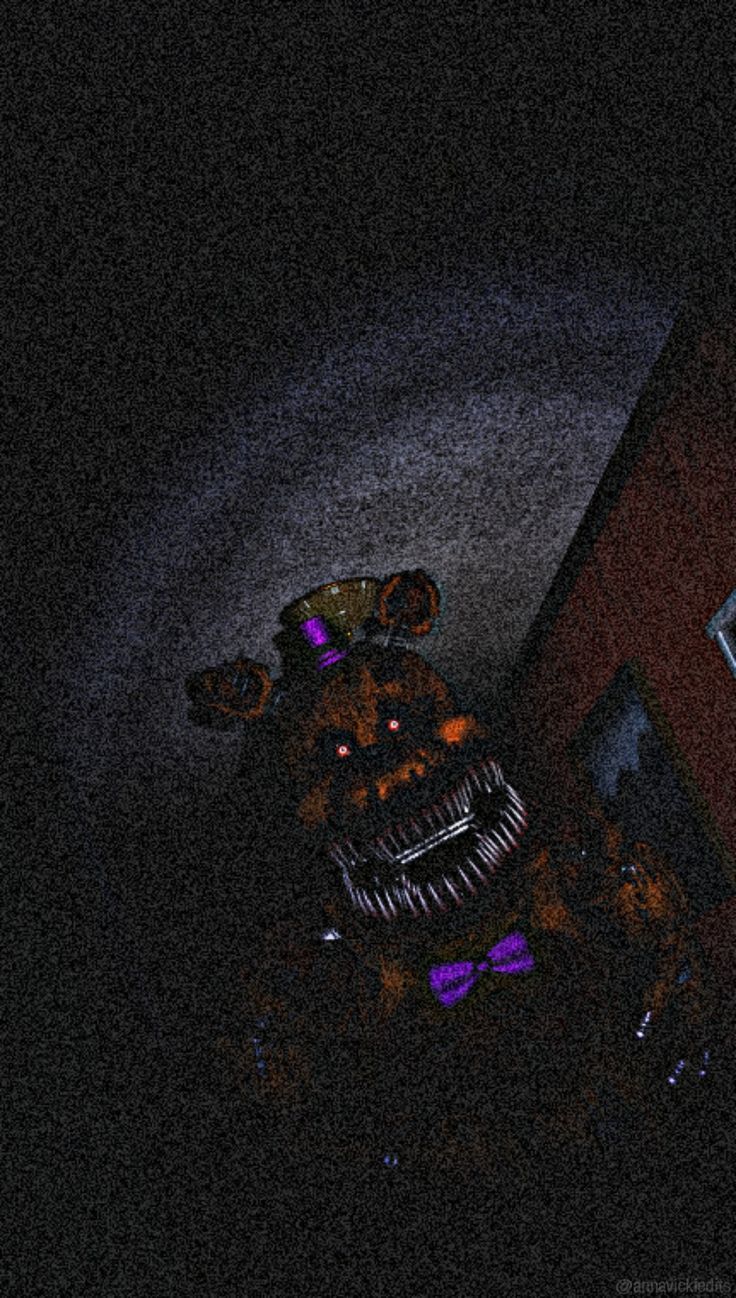 Five Nights at Freddy's 4, Nightmare Freddy, Dunkel, Rauschen, Hochformat, Sperrbildschirm fürs iPhone