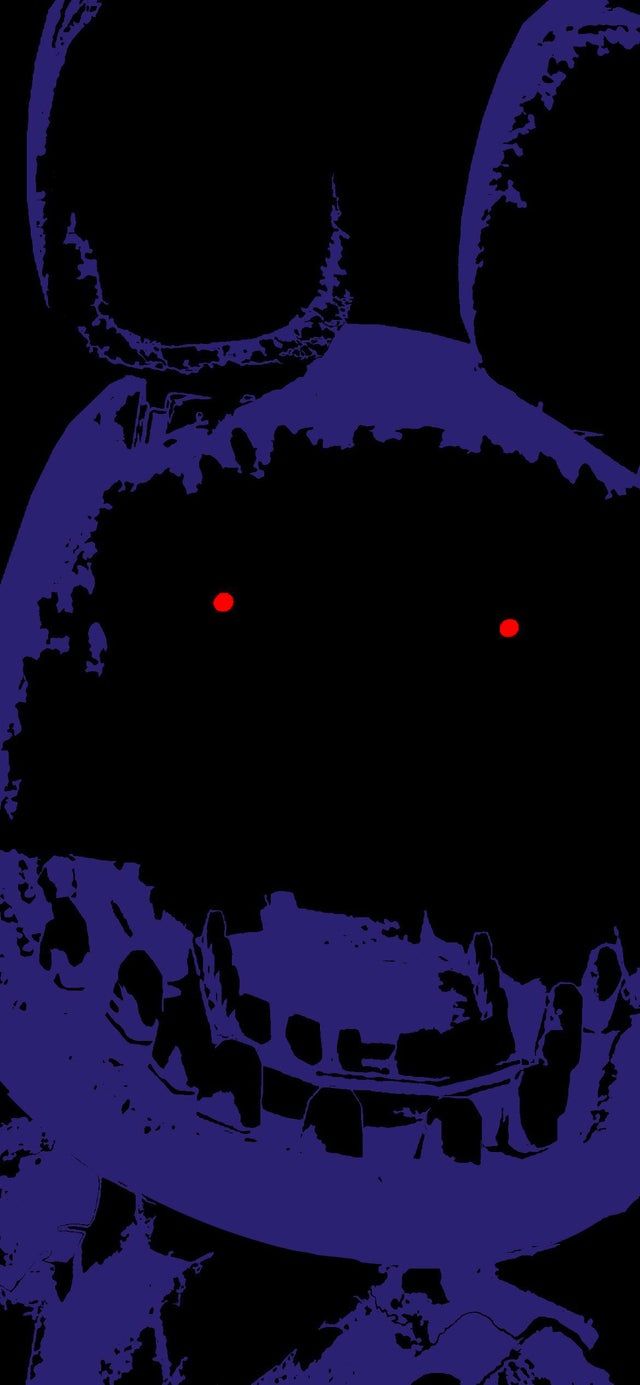 Five Nights at Freddy's, Shadow Bonnie, Lila, Silhouette, Hochformat, Sperrbildschirm fürs iPhone