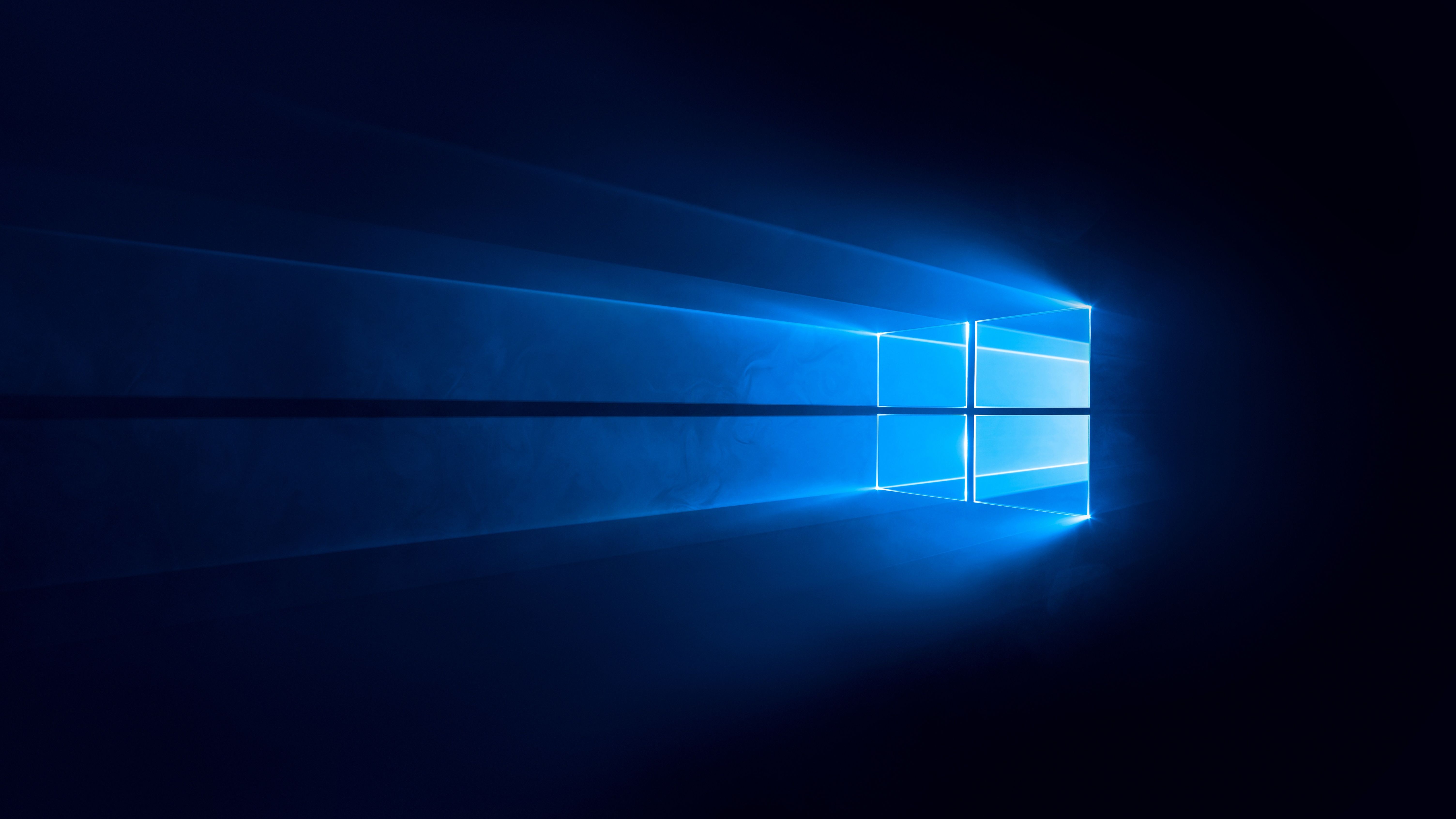 Windows 10, Windows-Logo, Blaues Licht, Dunkelblau, 6K, Hintergrundbild für den PC