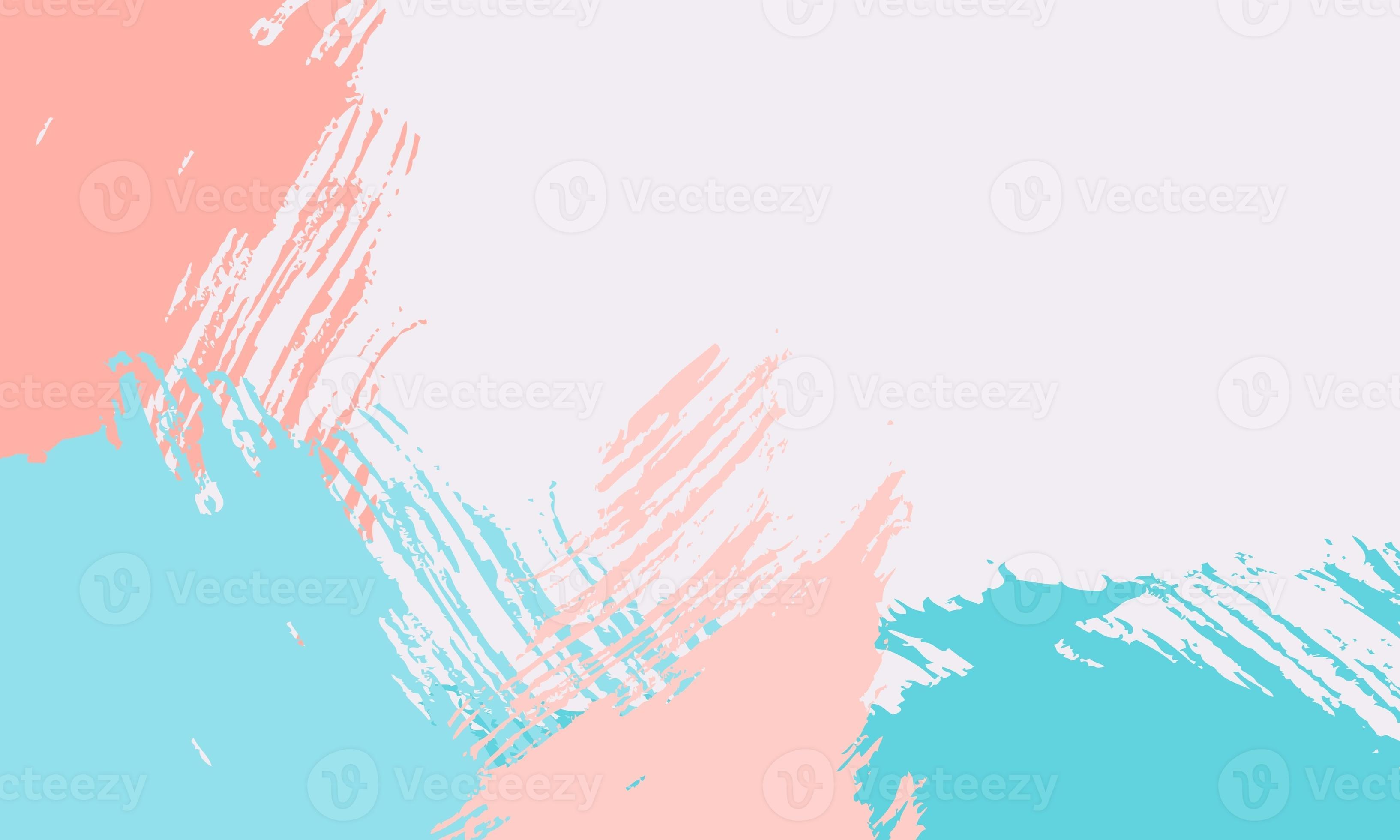 Pinselstriche, Abstrakt, Pastellfarben, Türkis, Lachsrosa, 2K, Windows-Hintergrundbild