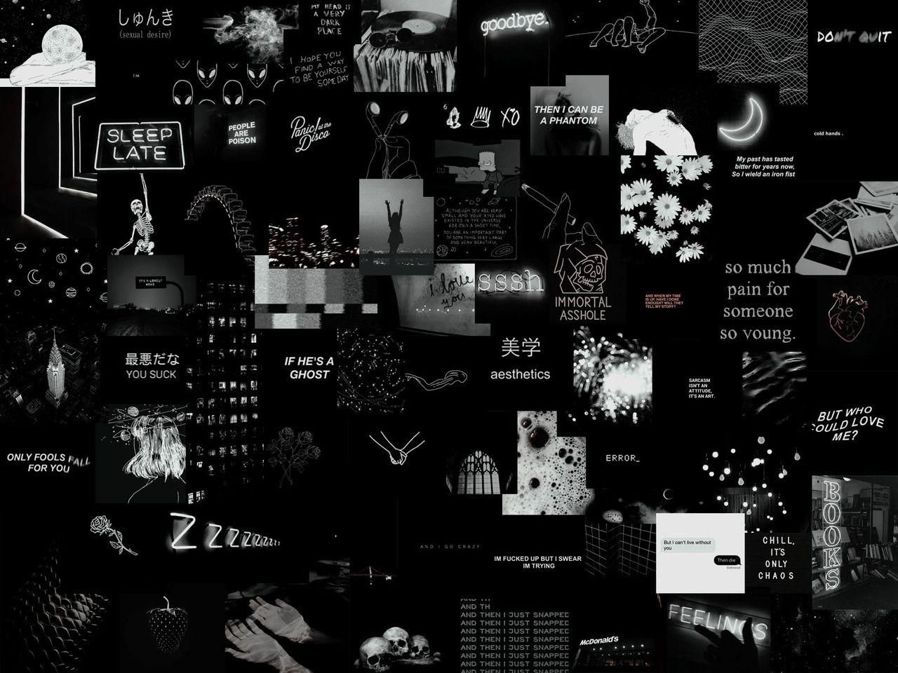 Collage, Schwarz-Weiß, Dark Aesthetic, Fotos, Schwarz, HD, iPad-Hintergrundbild