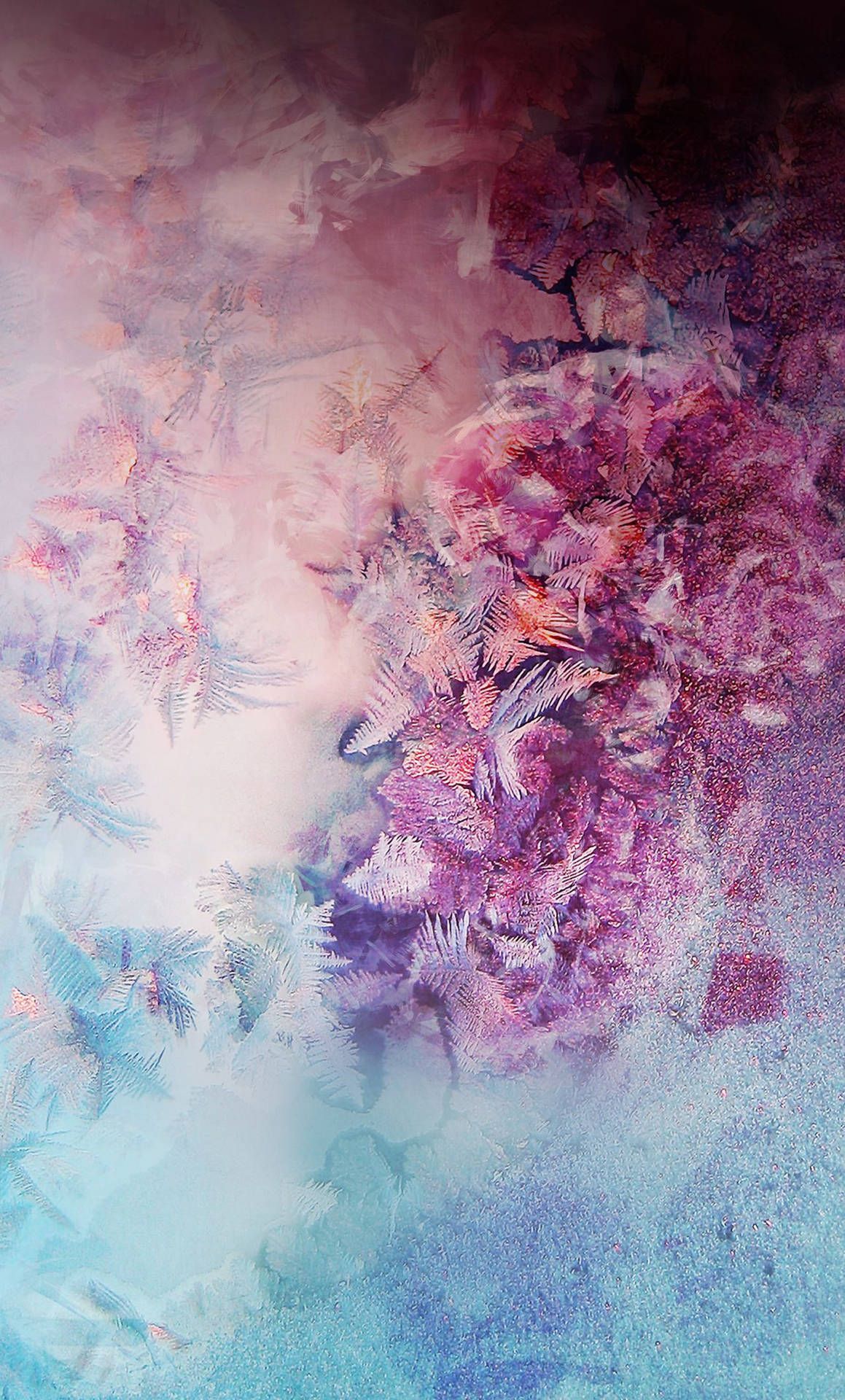Blüten, Aquarell, Pastell, Lila, Galaxy A50, Handy-Hintergrund